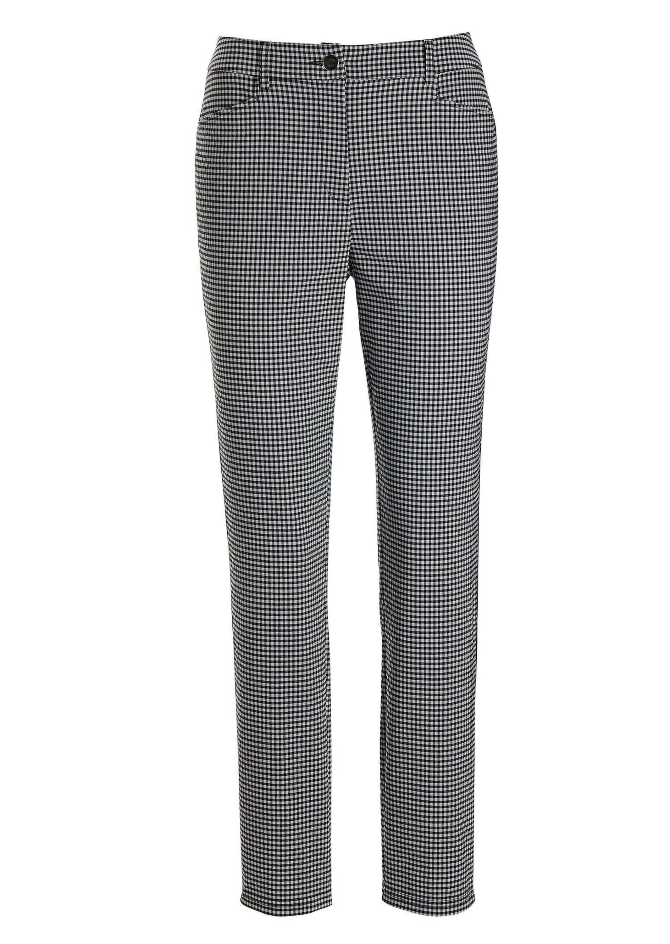 GOLDNER 2-in-1-Hose »Kurzgröße Lange Slim Fit Hose LOUISA in schwarz«