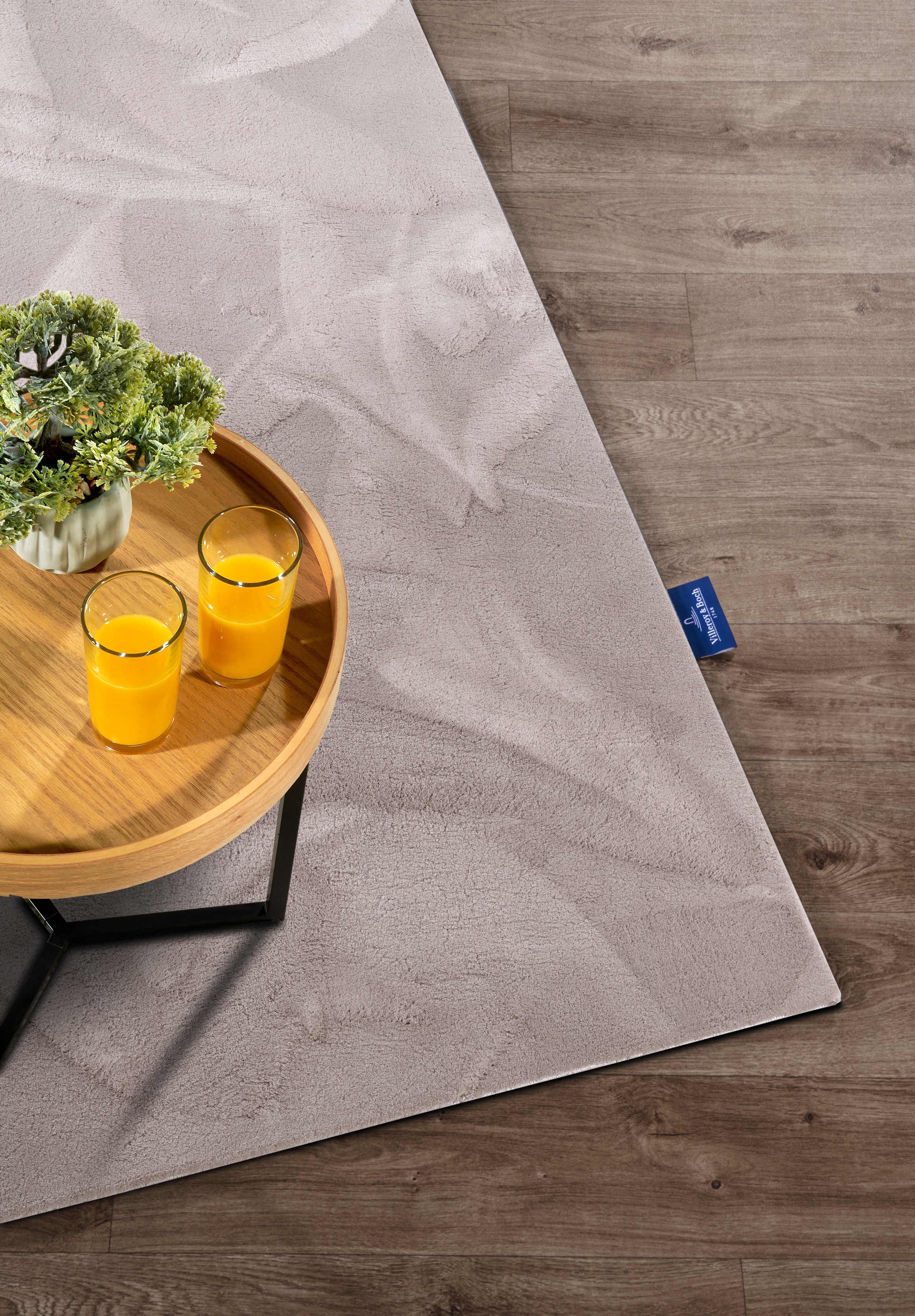 Villeroy & Boch Teppich »Leon«, rechteckig, 15 mm Höhe, Langflor, Shaggy, uni, flauschig weich, glänzend, Kaninchenfell Haptik