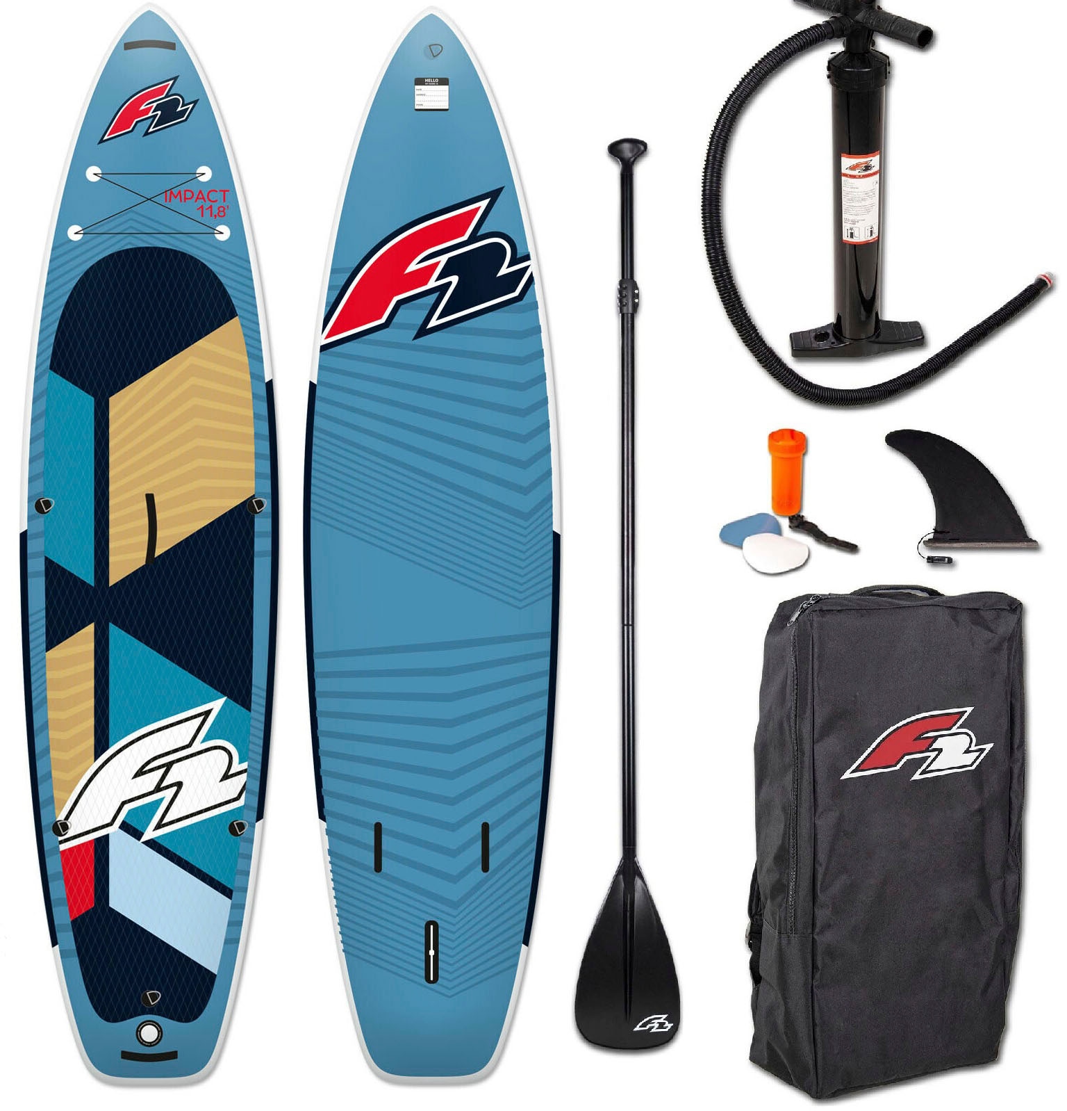 F2 Inflatable 5 OTTO Online Shop turquoise tlg.) SUP-Board »Impact 10,8«, im (Packung