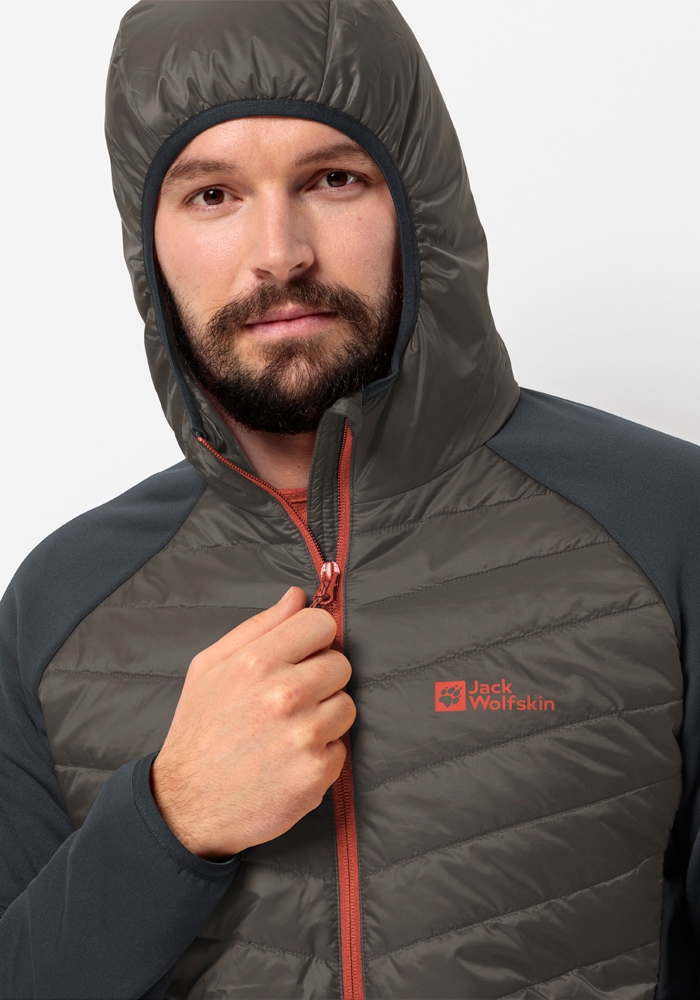 Jack Wolfskin Hybridjacke »ROUTEBURN PRO HYBRID M«, mit Kapuze