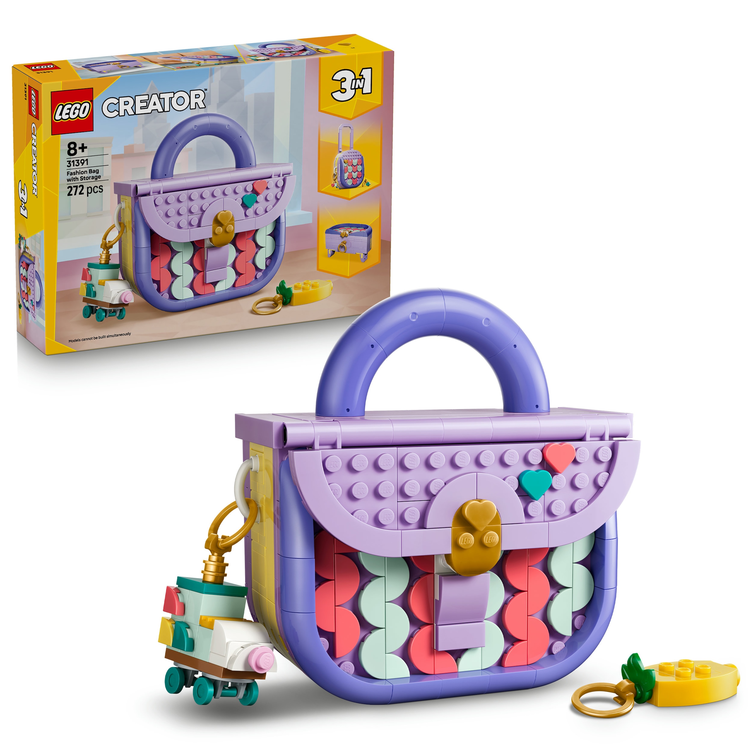 LEGO® Konstruktionsspielsteine »Modische Tasche mit Staufach (31391), LEGO Creator« Made in Europe