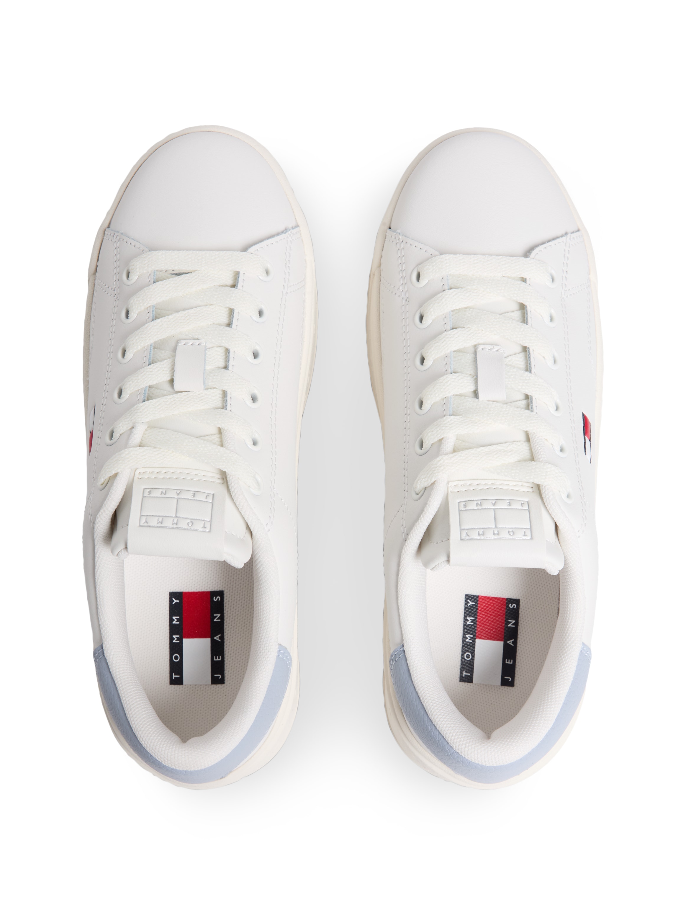 Tommy Jeans Plateausneaker »PLATFORM LOGO SNEAKER«  Schnürschuh, Halbschuh, Freizeitschuh mit seitlicher Logoflag