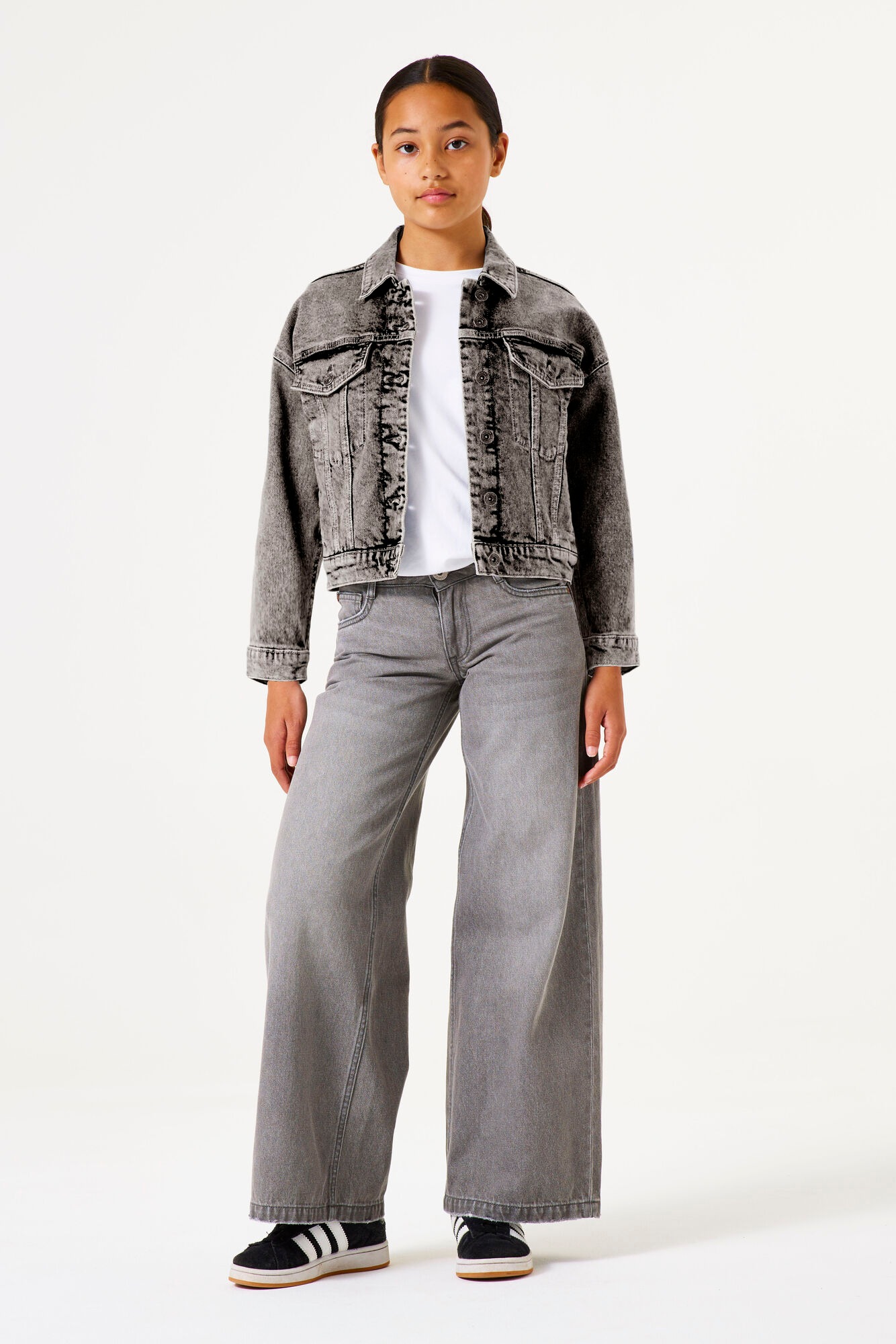 Garcia Jeansjacke, ohne Kapuze, mit Stretch und Knopfleiste
