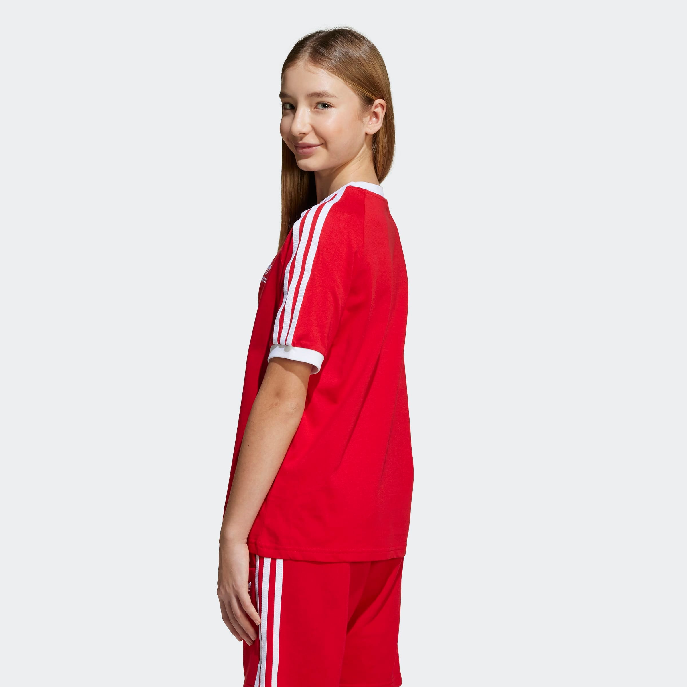 adidas Originals T-Shirt »ADICOLOR 3-STREIFEN KIDS« sportlicher Stil, mit kurzen Ärmeln, für Kinder, aus Baumwolle