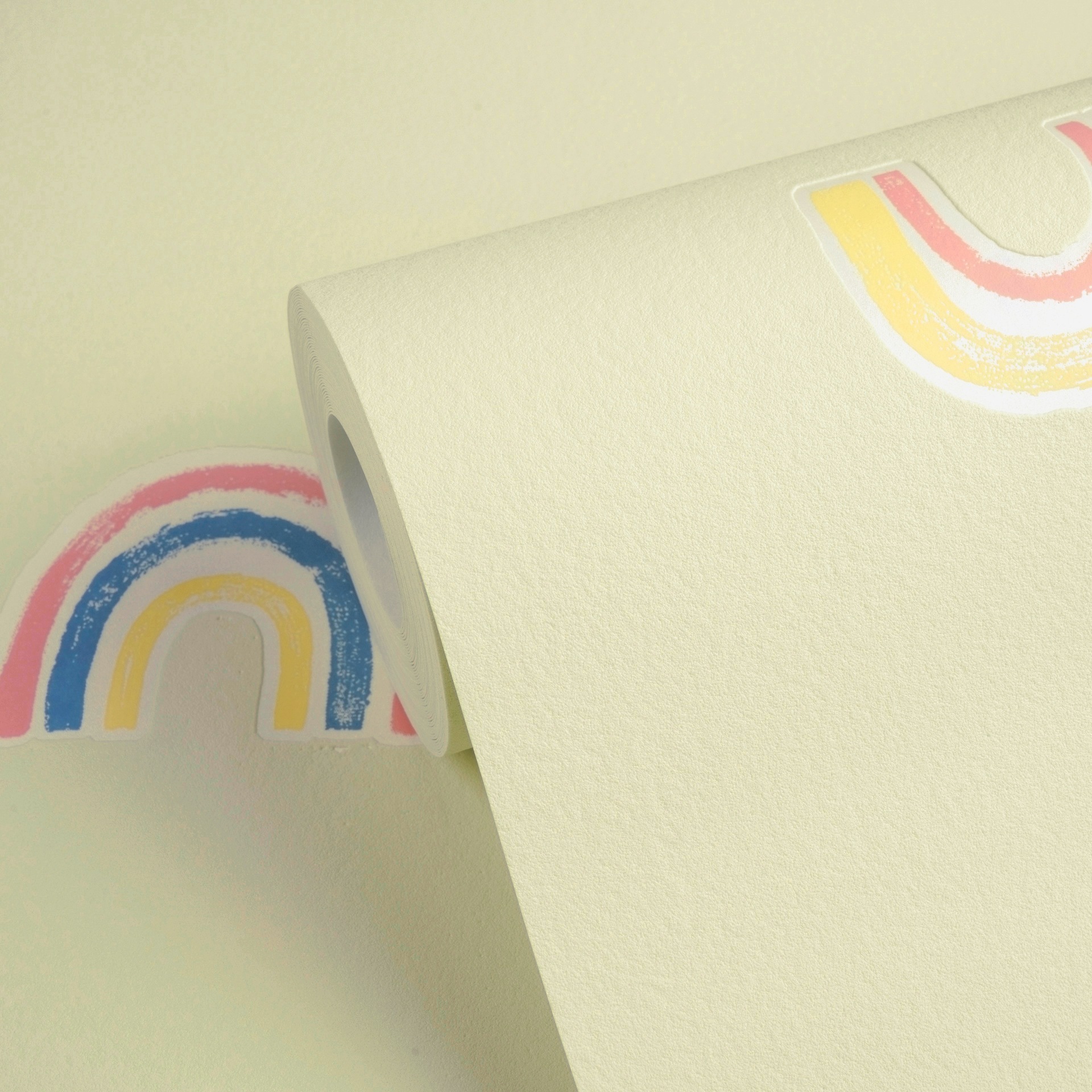 living walls Vliestapete »Kids Studio Regenbogen – Vliestapete für Kinder« Motiv | grafisch | leicht glänzend glatt Handgezeichnete Regenbögen in freundlichen Pastellfarben