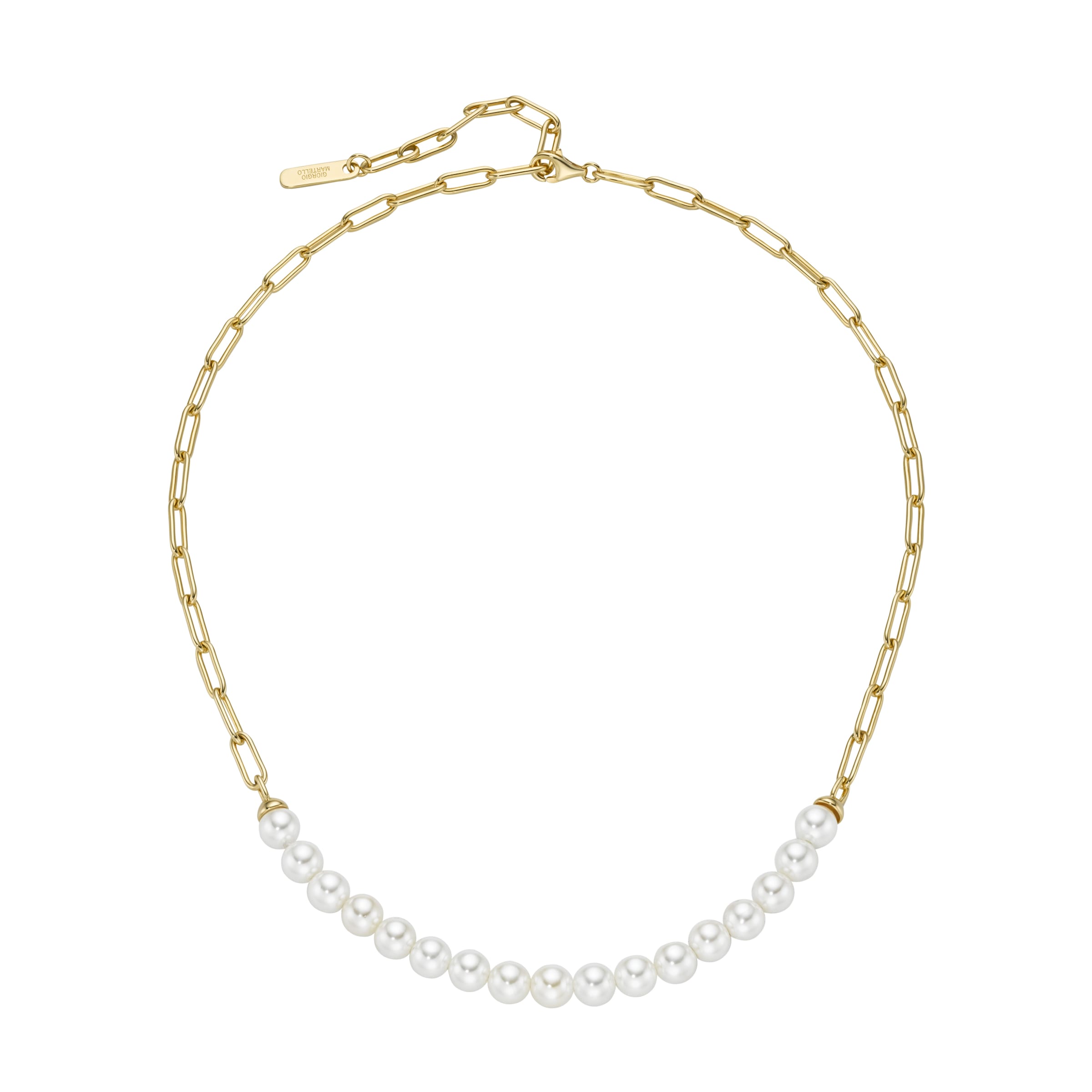 GIORGIO MARTELLO MILANO Collier »Collier mit Muschelkern-Perlen, Silber 925«
