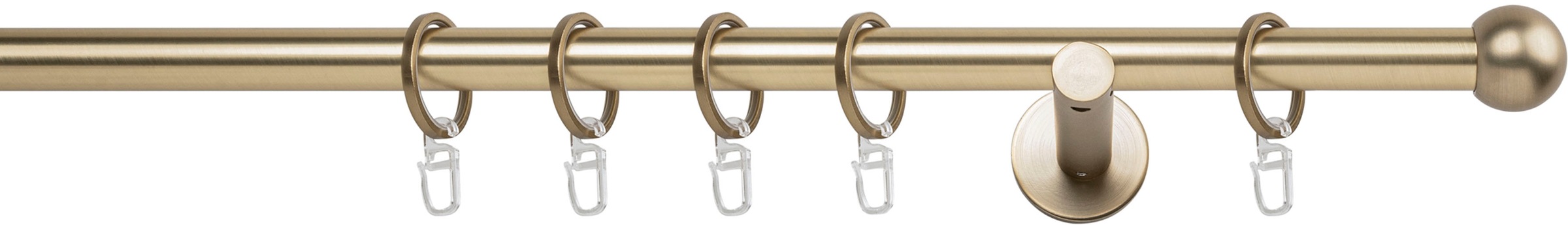 mydeco Gardinenstange »20mm Ball Wandträger 12 cm«, 1 läufig-läufig, Fixmaß