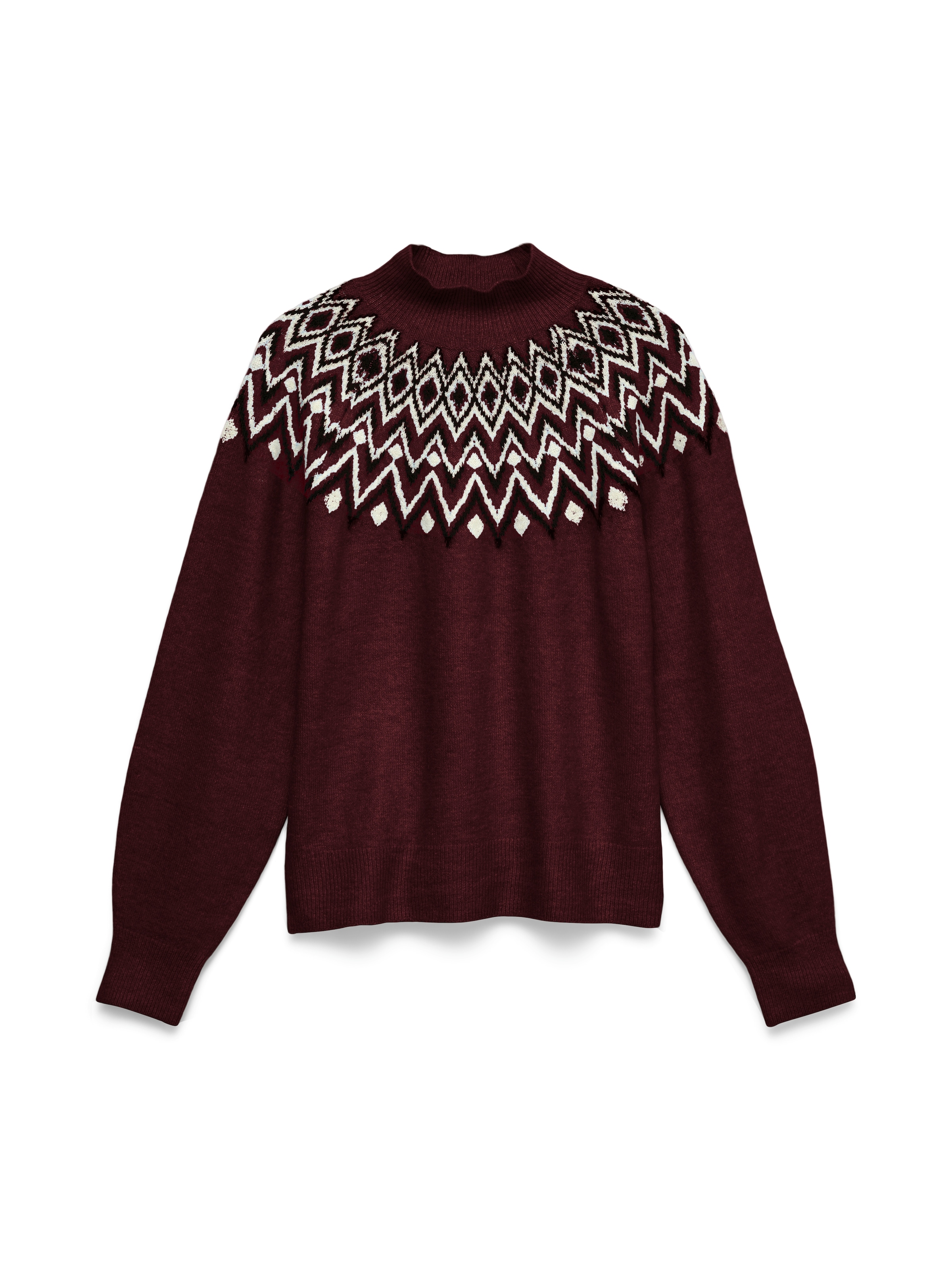 Vero Moda Strickpullover »VMKARLA LS HIGHNECK PULLOVER BOO« Materialmix
