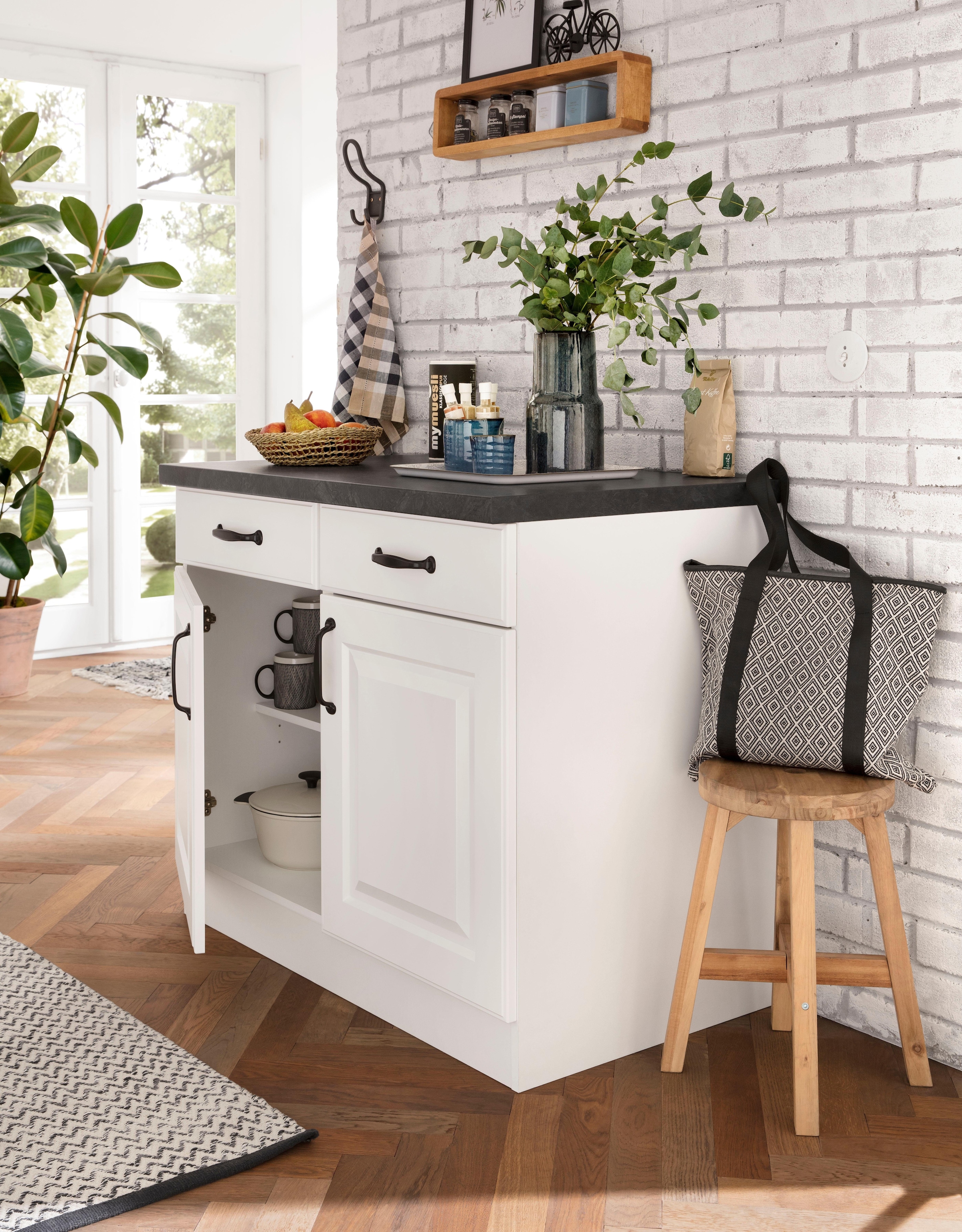 wiho Küchen Unterschrank »Erla« 100 cm breit mit Kassettenfront