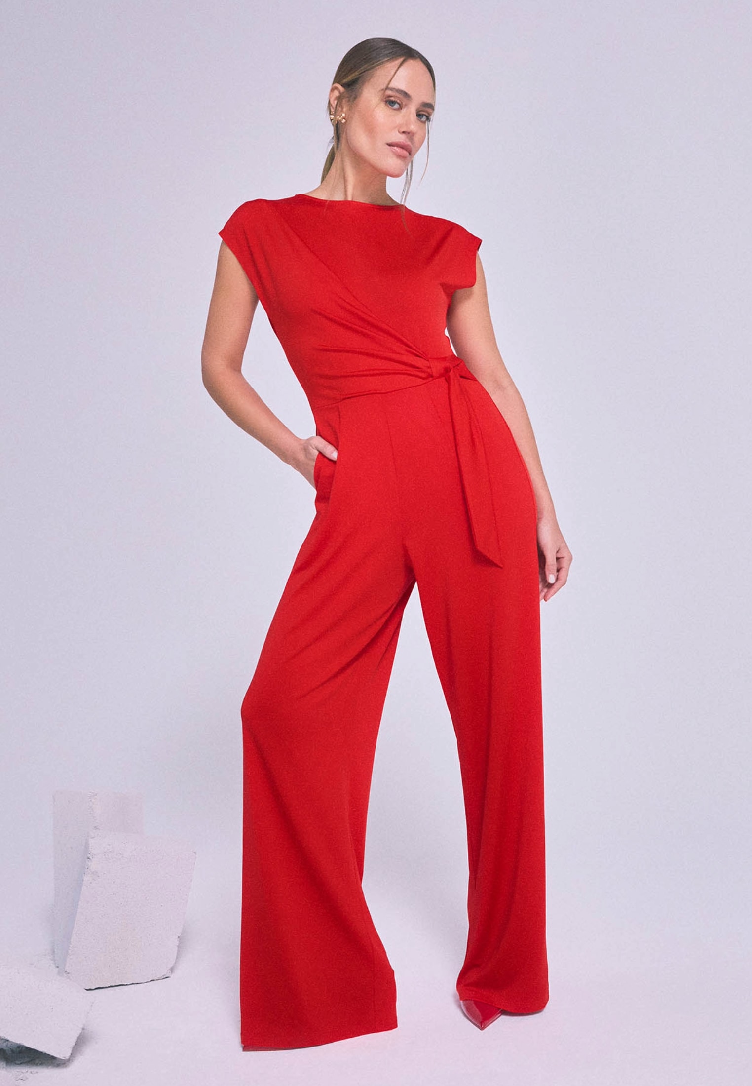 Zero Jumpsuit »Jumpsuit mit Bindegürtel«