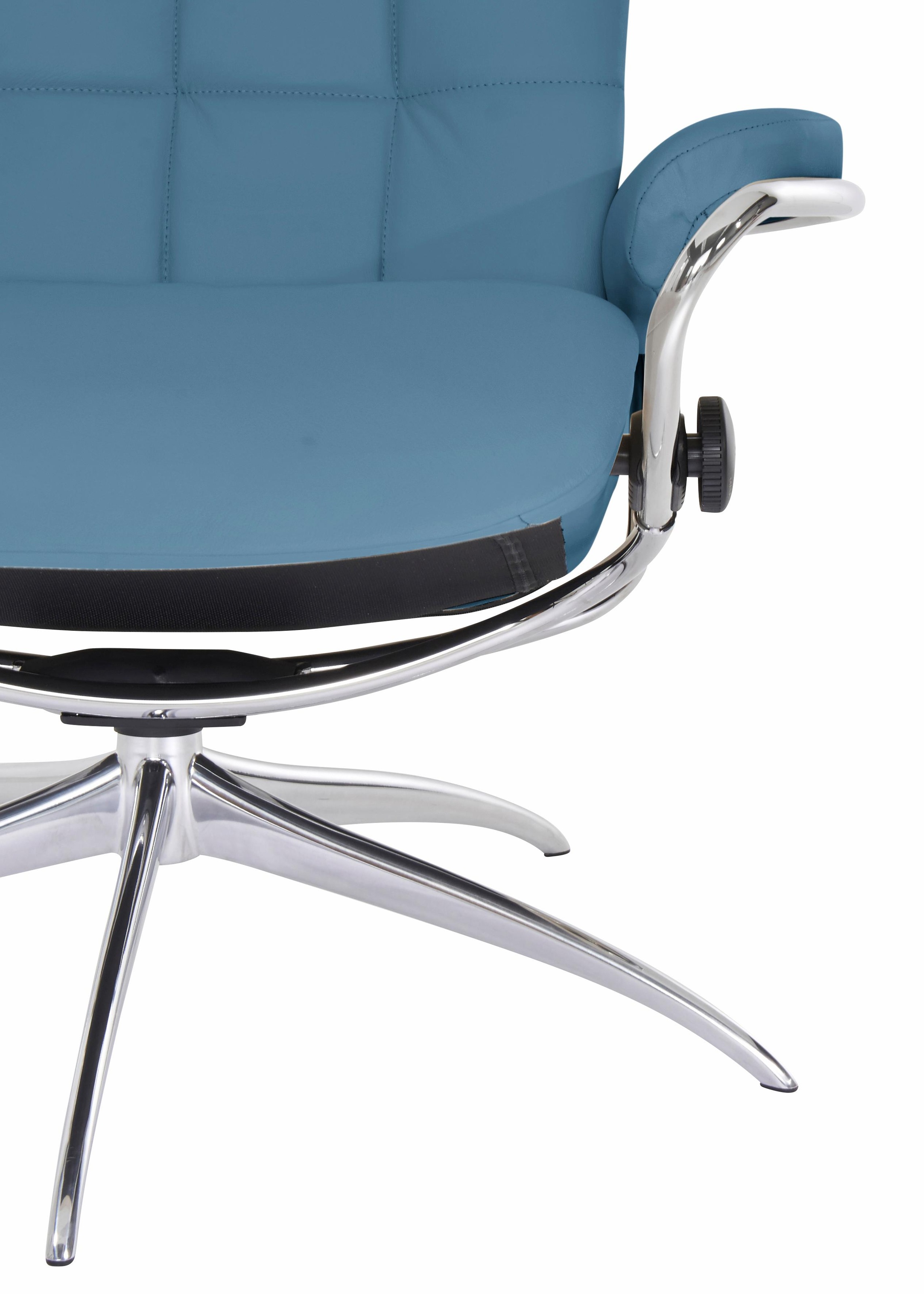 Stressless® Relaxsessel »London«, (Set, Relaxsessel mit Hocker), mit Hocker, High Back, mit Star Base, Gestell Chrom