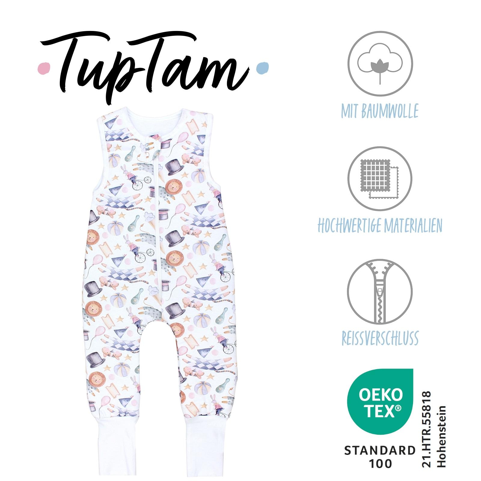 TupTam Babyschlafsack »Schlafsack mit Füßen Baby Ganzjahresschlafsack mit Beinen 2,5 Tog«