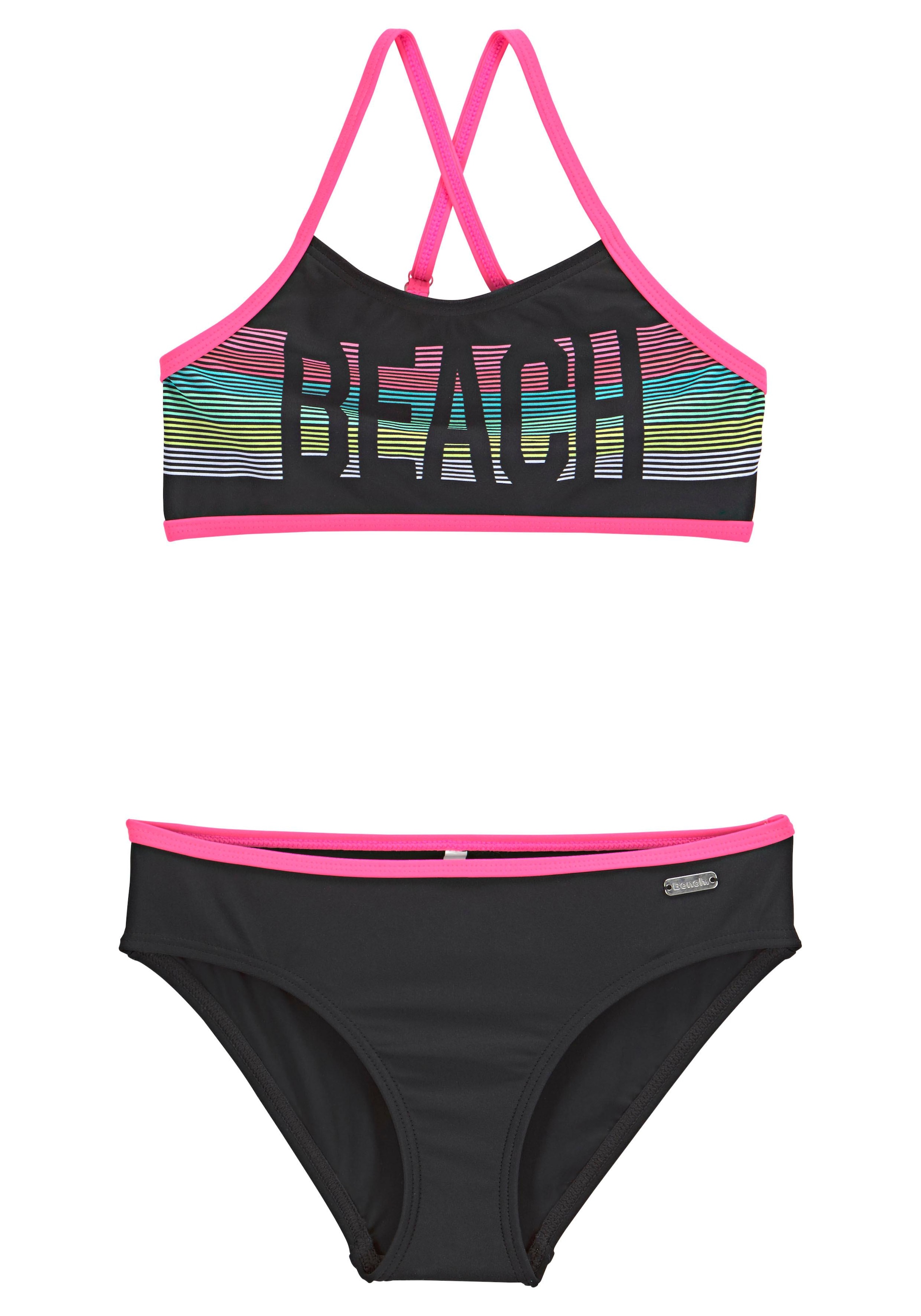 Bench. Bustier-Bikini, mit pinken Kontrastpaspeln online bei OTTO