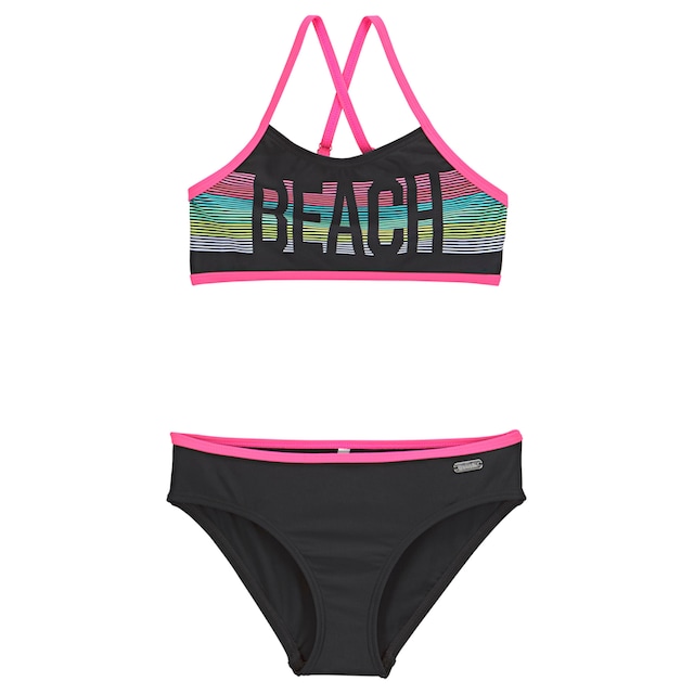 Bench. Bustier-Bikini, mit pinken Kontrastpaspeln online bei OTTO