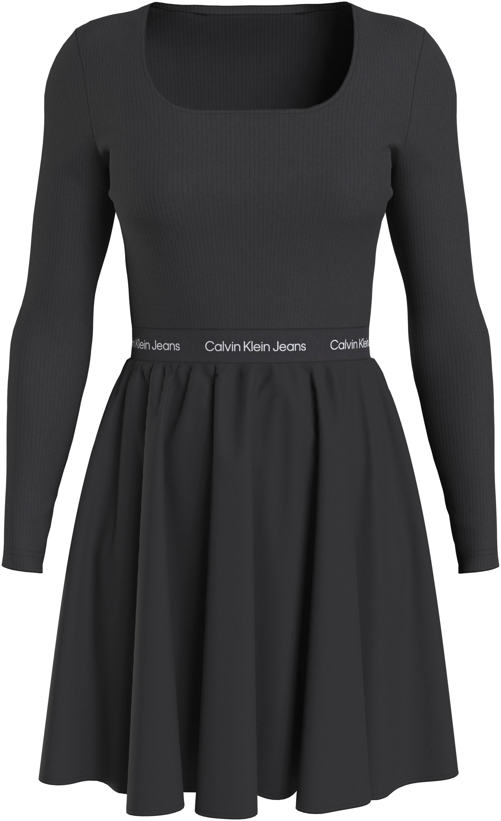 Calvin Klein Skaterkleid Jeans DRESS« LS online ELASTIC bei LOGO OTTO »PLUS Plus