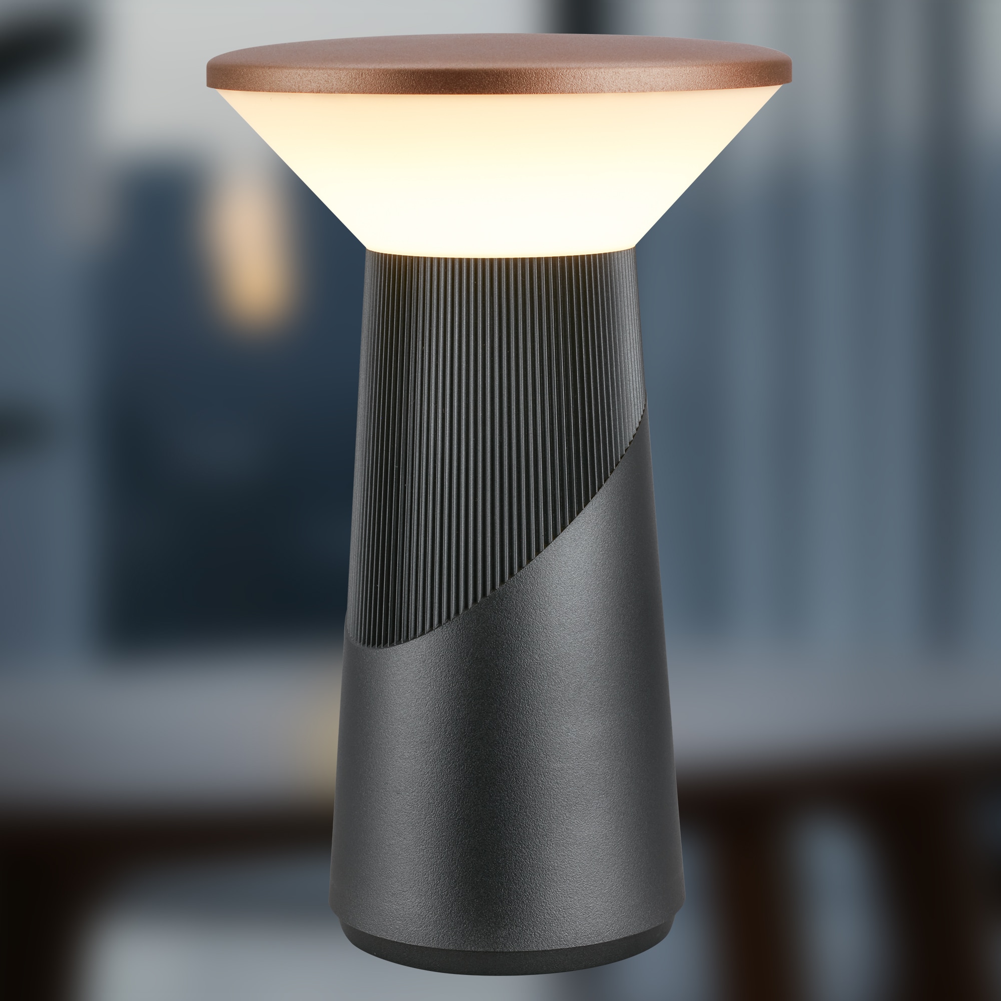 Briloner Leuchten LED Tischleuchte »PILIA« LED-Board 1 Stk. Warmweiß 15x24 cm, Akku tauschbar, Indoor/Outdoor, Wohnzimmer, Balkon