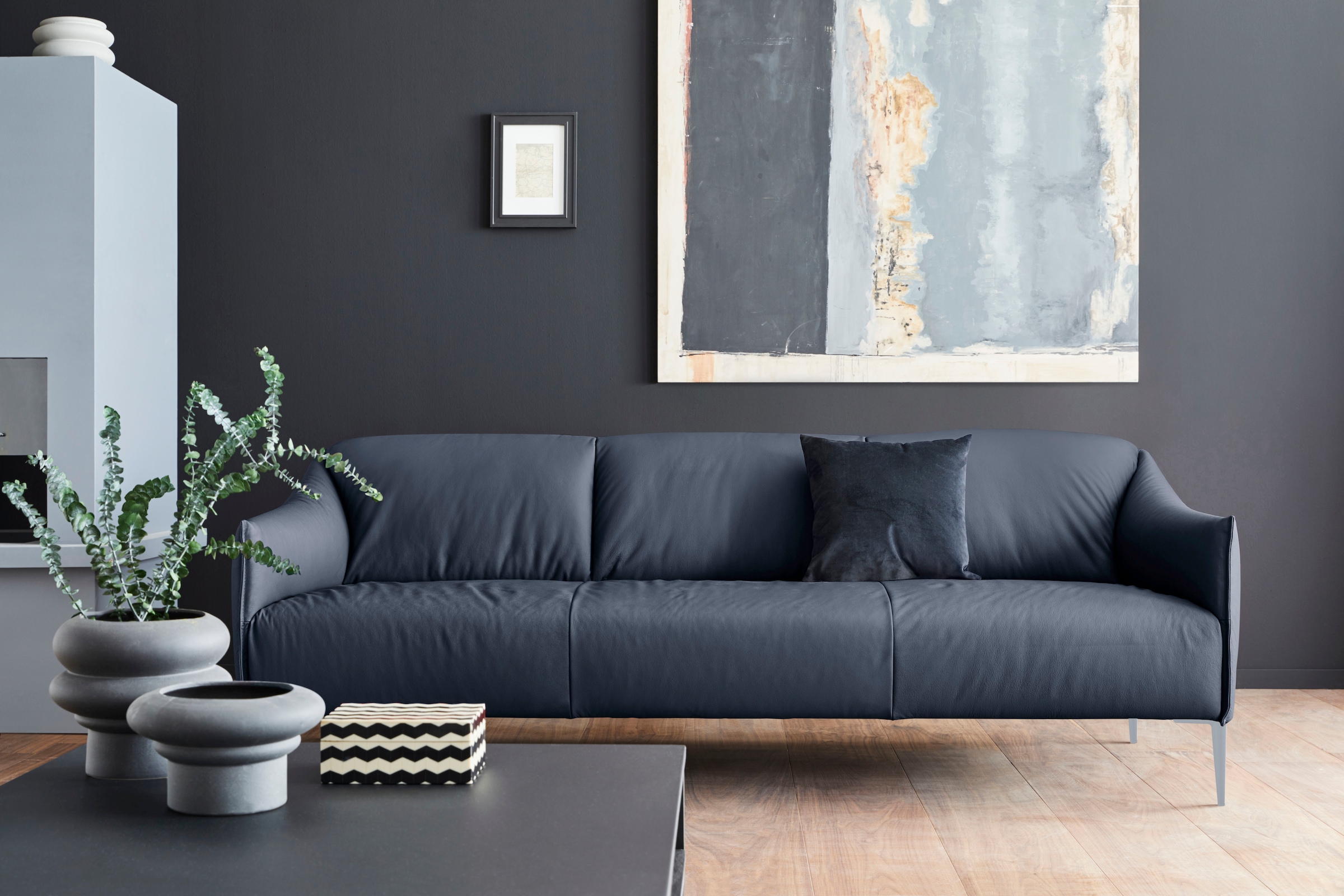W.SCHILLIG 3-Sitzer »sally«, mit Metallfüßen in Silber matt, Breite 224 cm