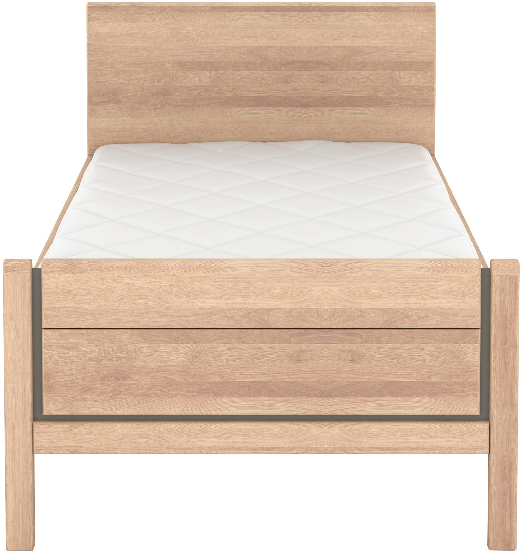 Musterring Holzbett »Sorrent, Bettgestell, Bettrahmen, teilmassiv Eiche« MADE IN GERMANY,  Eiche teilmassiv, Liegehöhenverstellung, Stollenfußteil