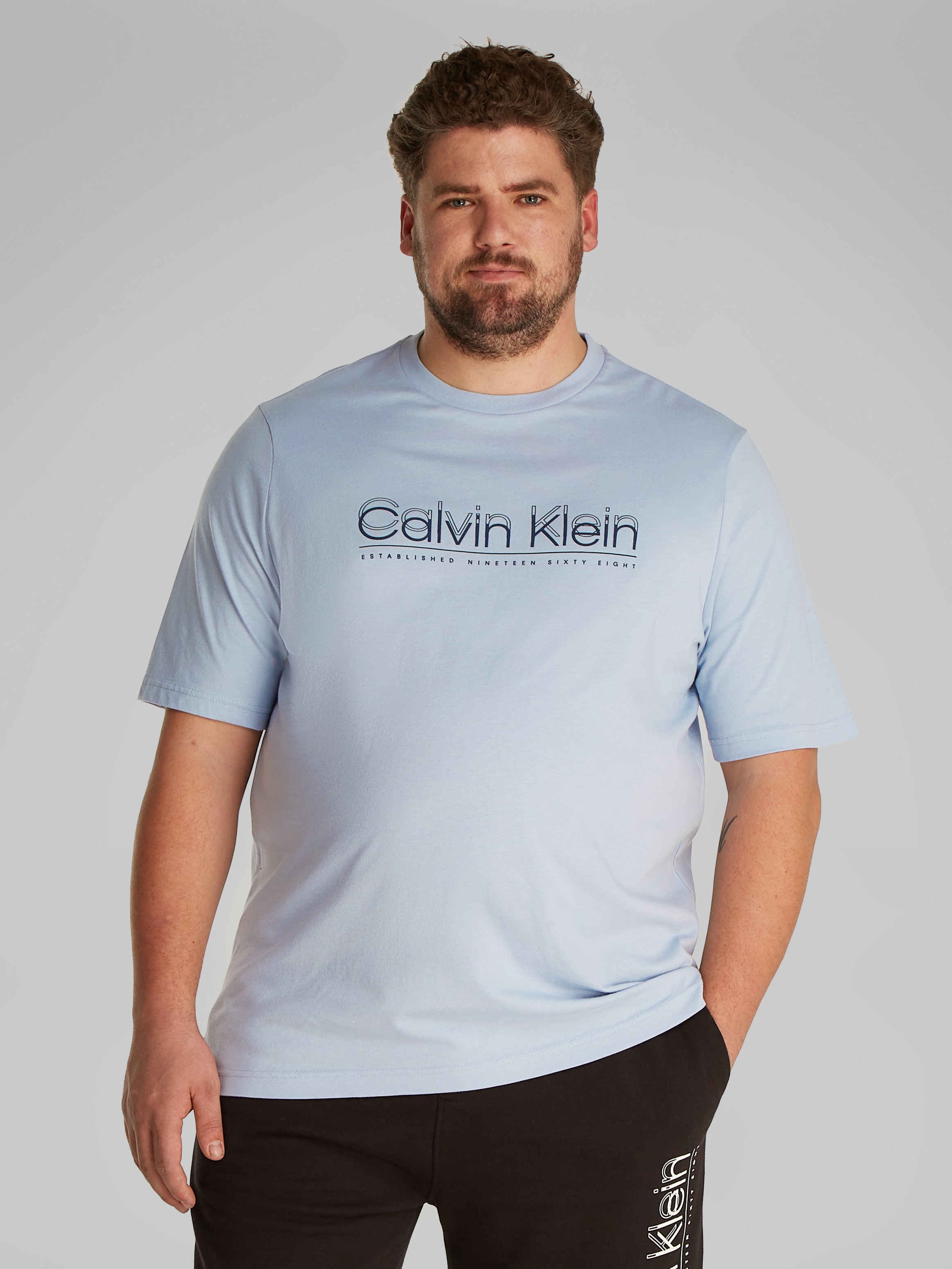 Calvin Klein Big&Tall T-Shirt »BT_CP-DOUBLE LOGO T-SHIRT«, in großen Größen