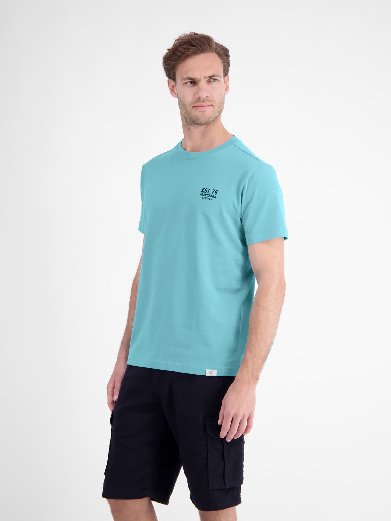 LERROS T-Shirt »Baumwoll-T-Shirt mit bequemem Rundhalsausschnitt und Print«