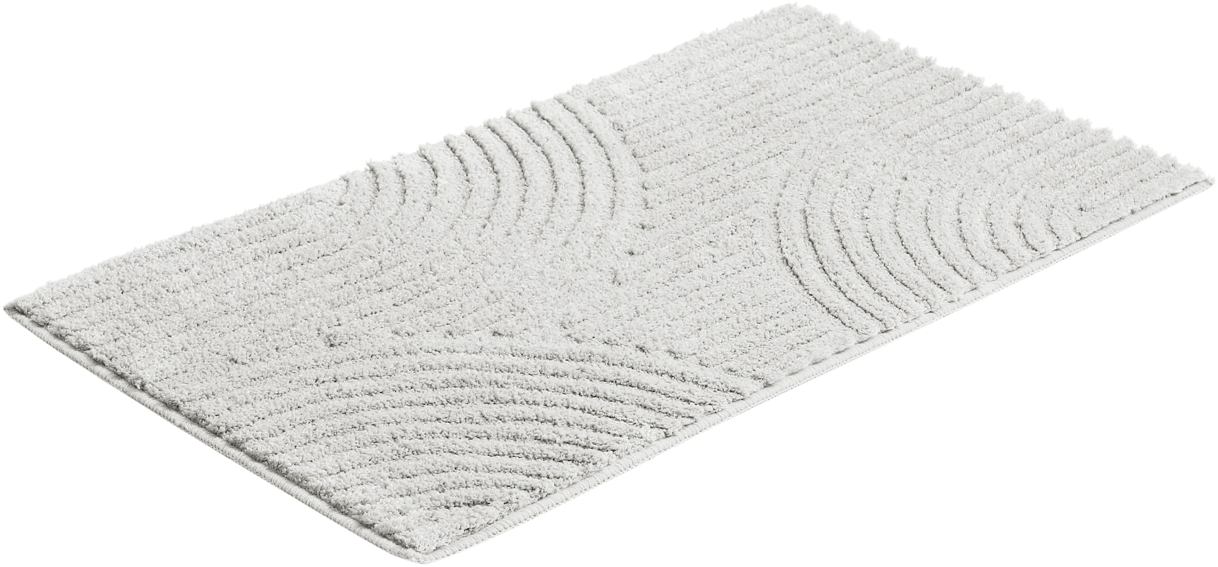 my home Badematte »Ognon, Scandi, Boho, modernes Muster«, rutschhemmend beschichtet, fußbodenheizungsgeeignet-schnell trocknend-strapazierfähig, Badteppich, Uni Farben, Hoch-Tief-Effekt
