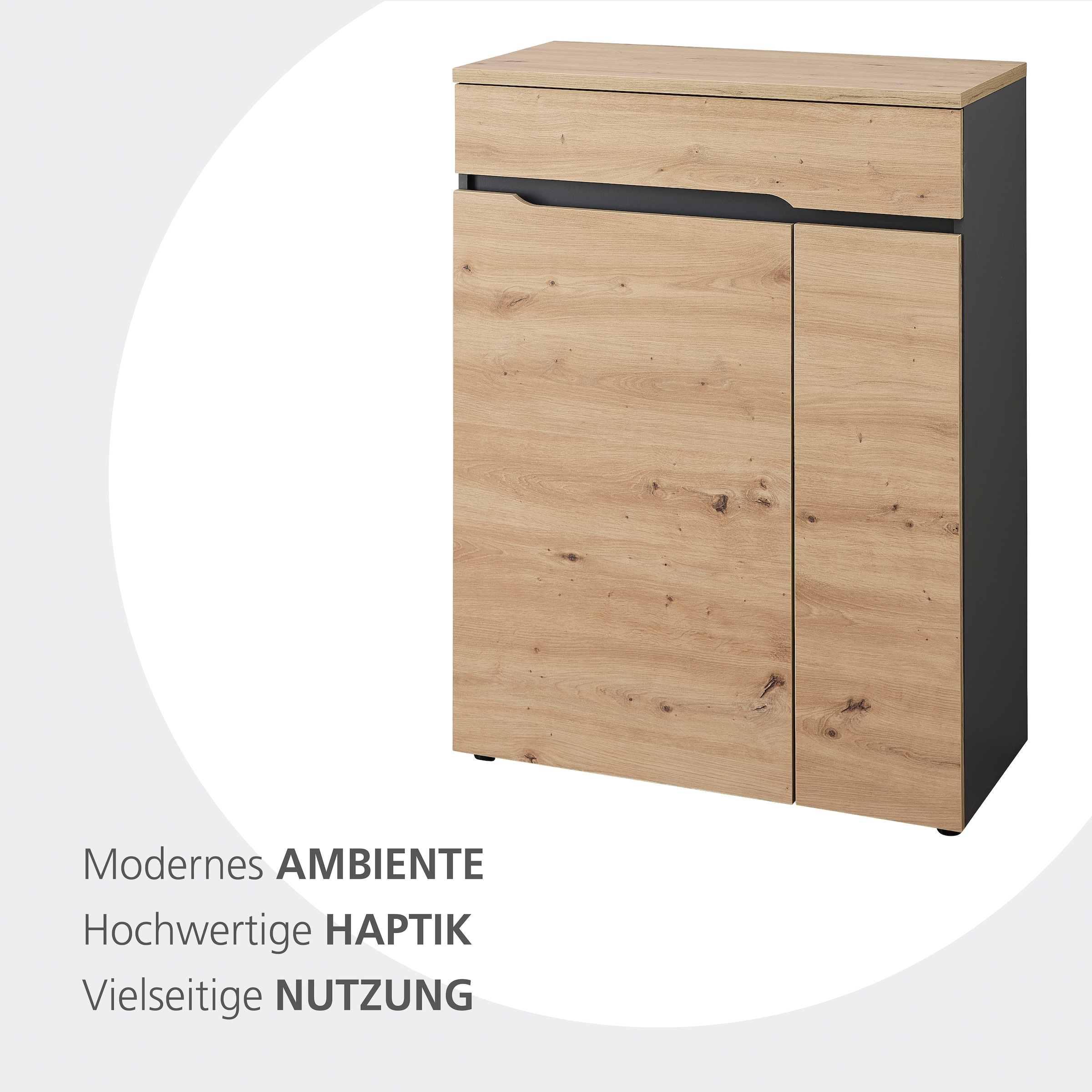 Innostyle Schuhschrank »Fargo Schuhschrank, 80/107/38 (B/H/T cm)«, (1 St.), 2 türig, Schubkasten, Soft Close