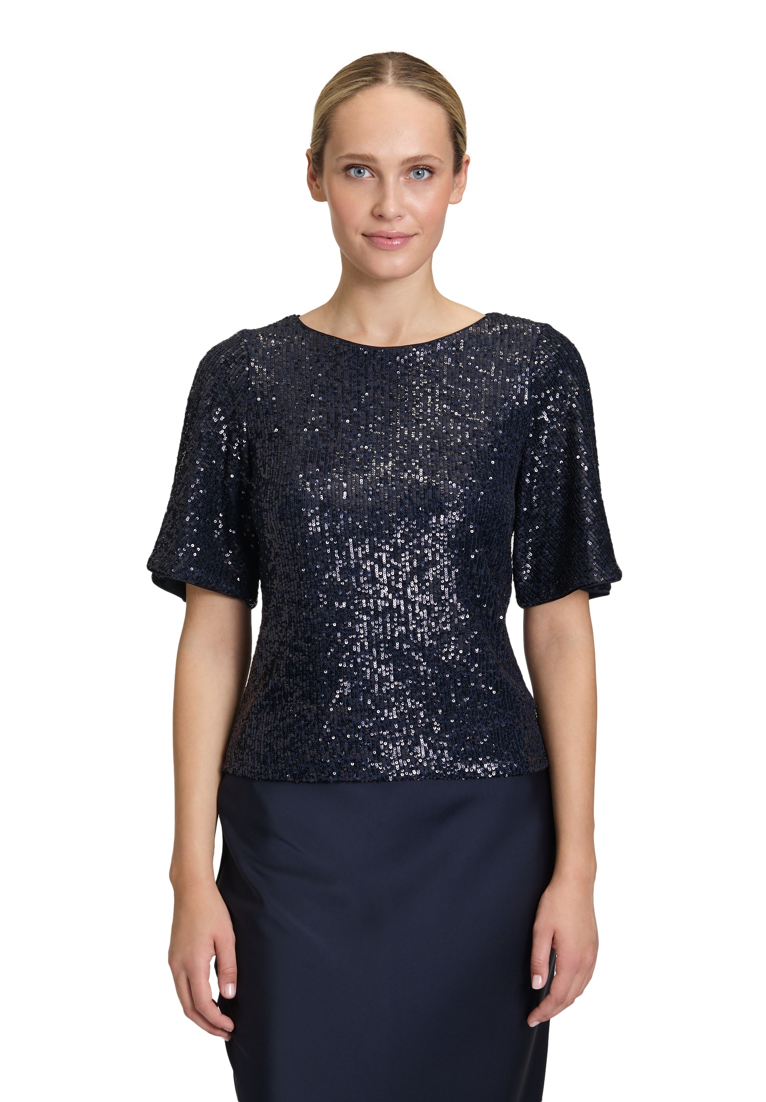 Vera Mont T-Shirt »Pailletten-Bluse mit Flügelärmeln«