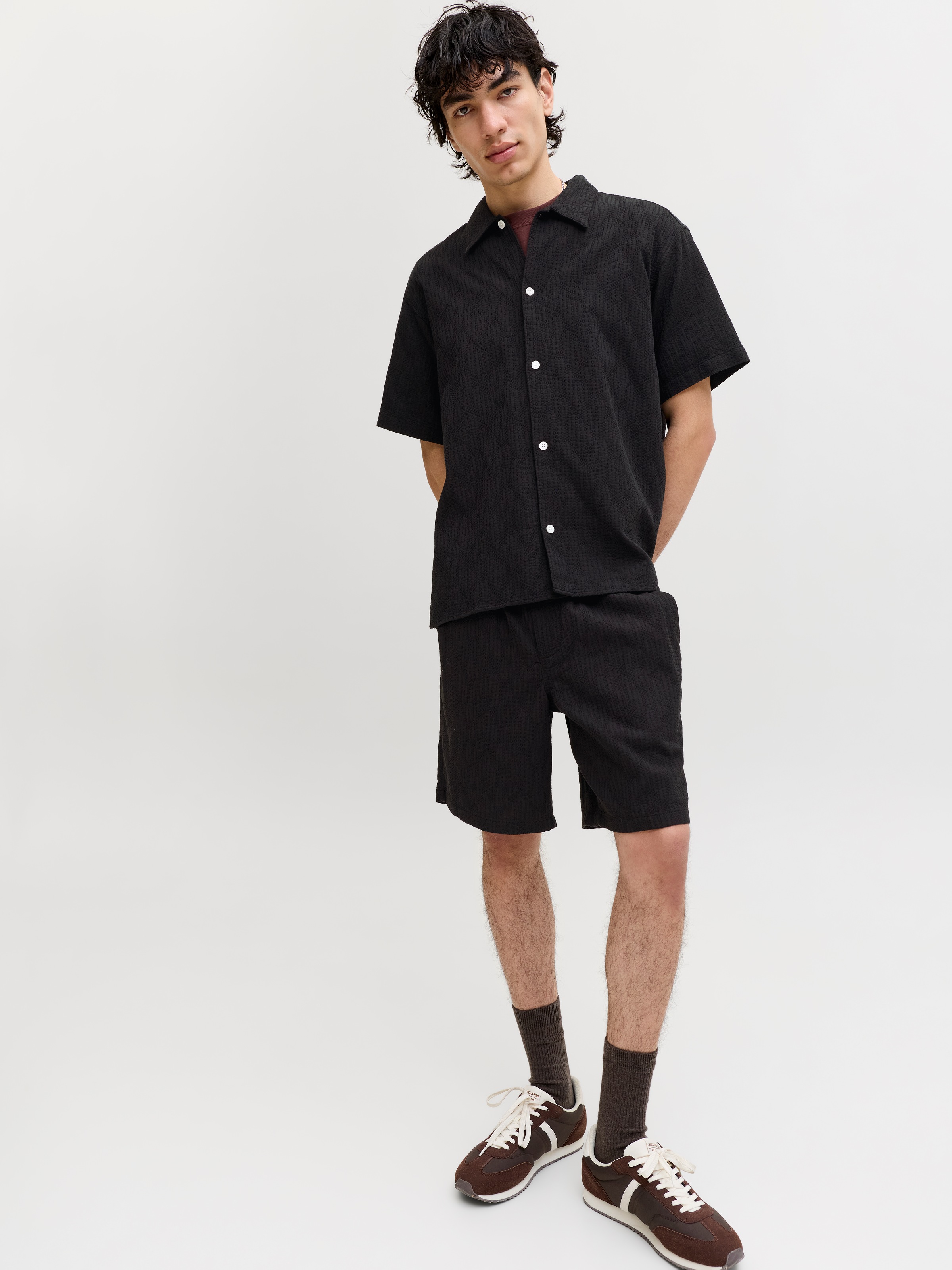 Jack & Jones Shorts »JPSTJAIDEN WAVY JOGGER SHORTS REG SN«  Baumwolle, locker geschnitten