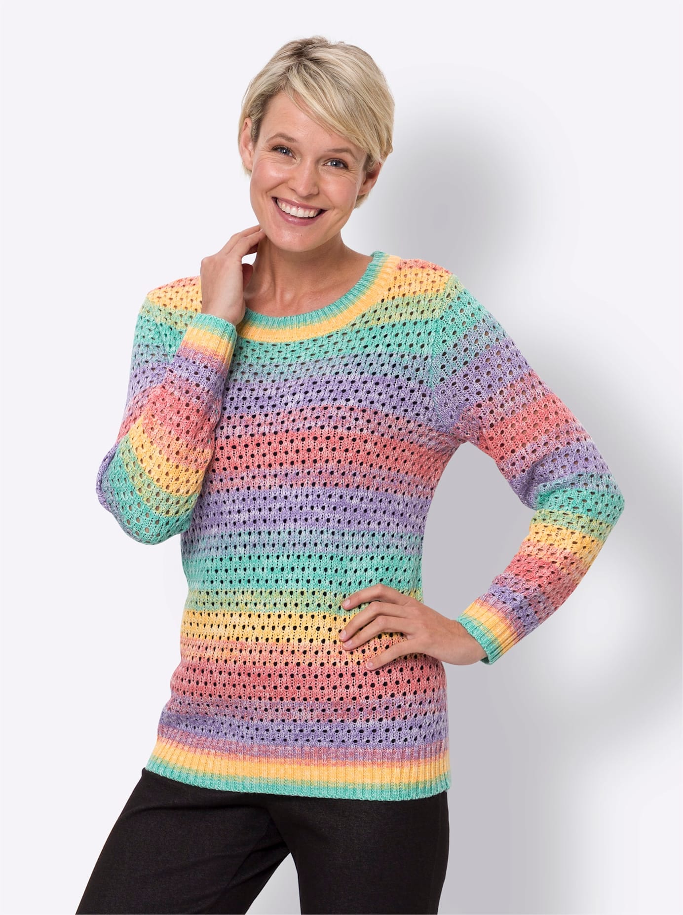 Classic Basics Ajourpullover »Langarm-Pullover«