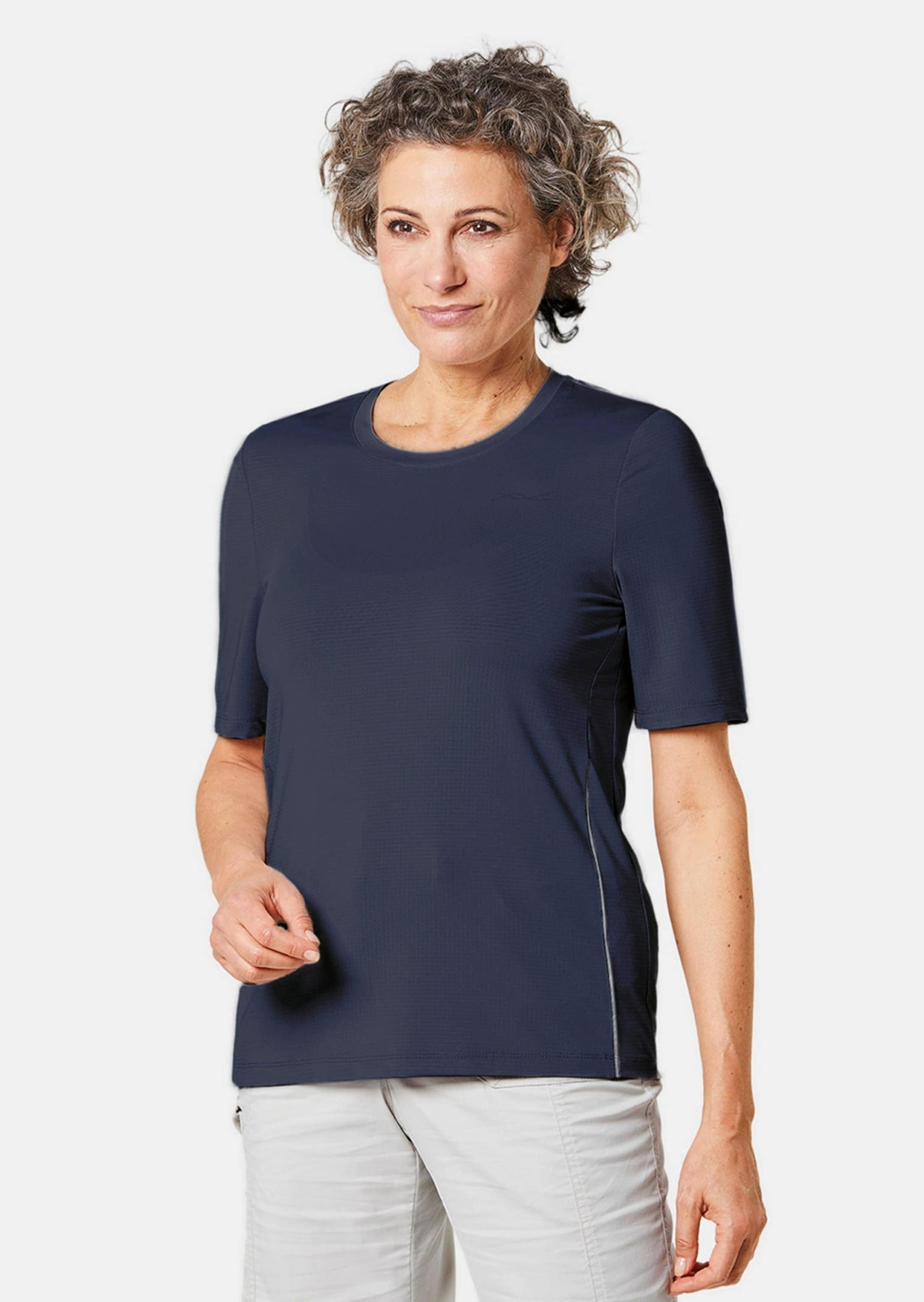 GOLDNER Kurzarmshirt »Kurzgröße Sport-Shirt mit Reflektoren«