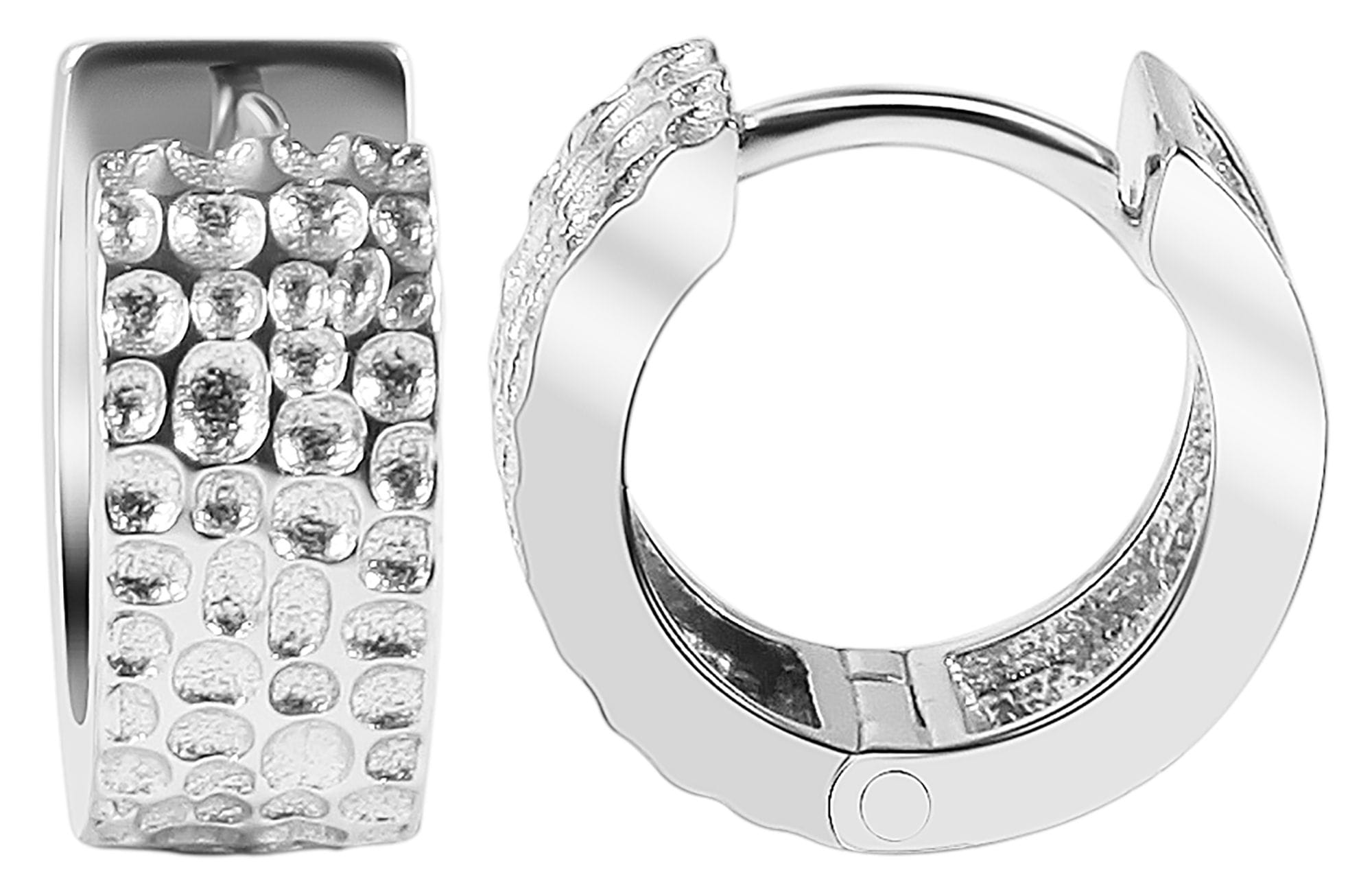 Adelia´s Paar Creolen »Damen Ohrringe ¿ Klappcreole aus 925 Silber«