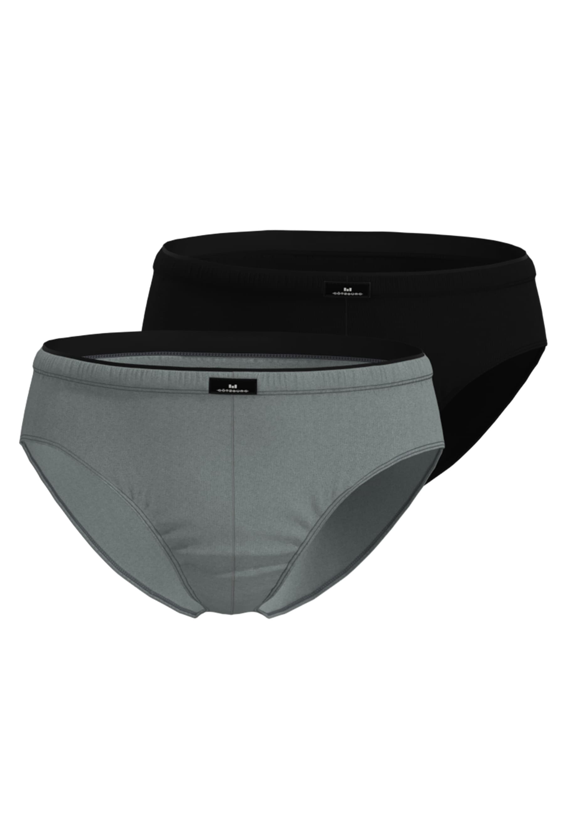 GÖTZBURG Slip »X-Lastic« 2er Pack,  kurz, eng, basic, mit Logo, elastischer Bund, Baumwollmix