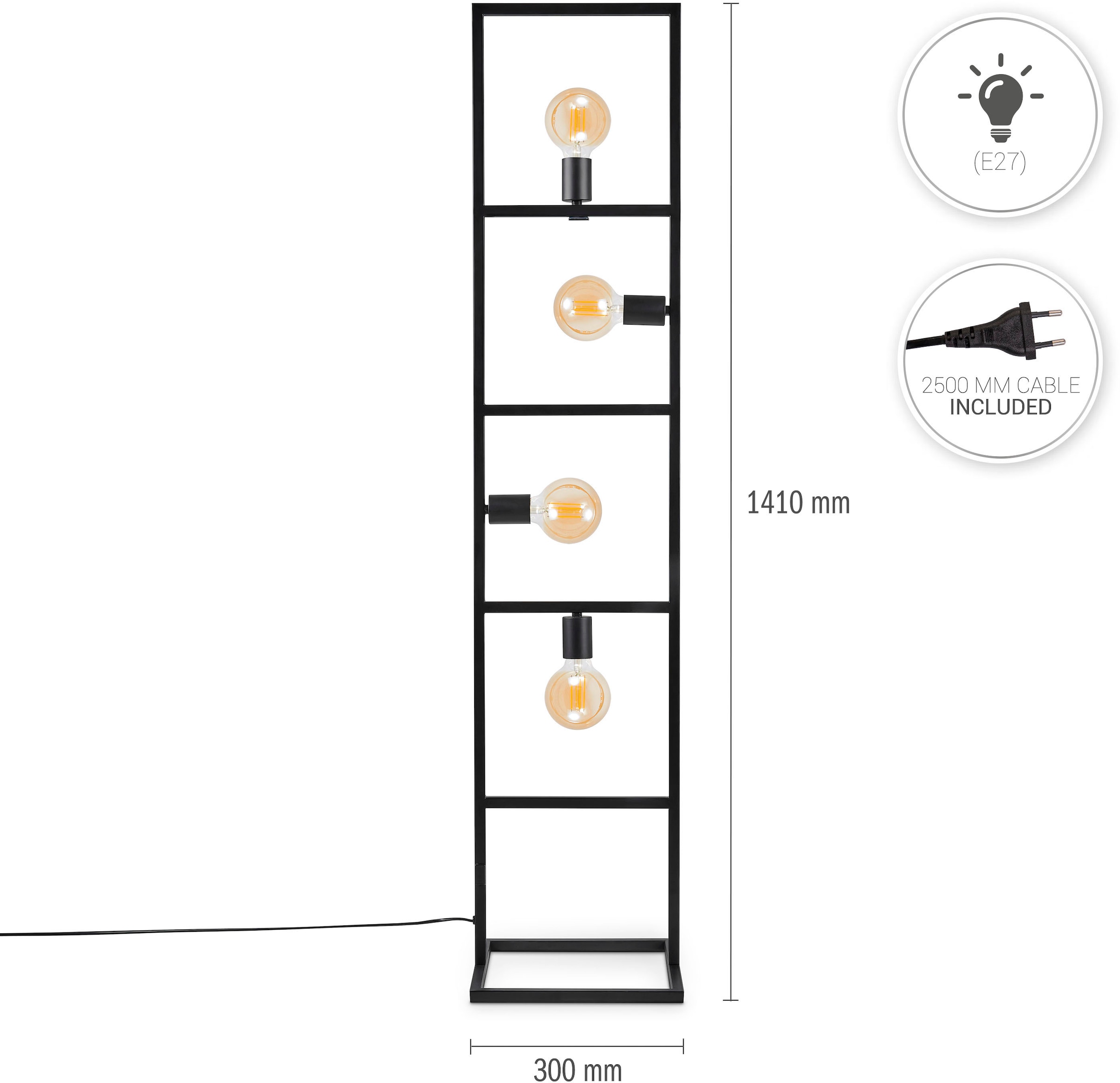 Paco Esszimmer LED Wohnzimmer Stehlampe »OSKAR«, Schlafzimmer Stehlampe Standleuchte Modern bestellen bei Home OTTO