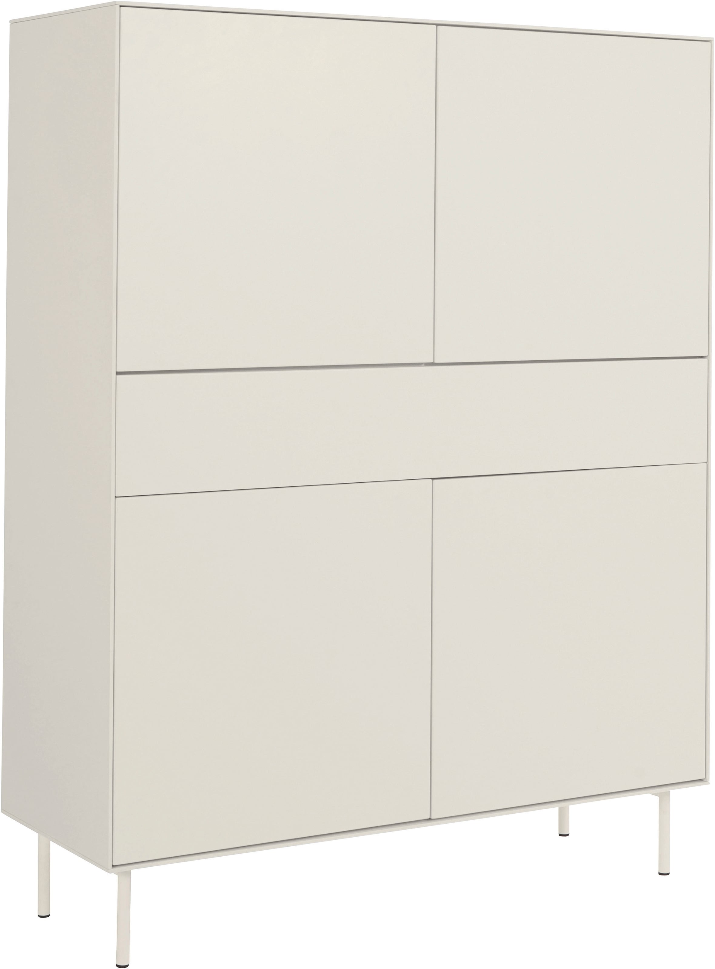 LeGer Home by Lena Gercke Highboard »Essentials«, Höhe: 144cm, MDF lackiert, Push-to-open-Funktion