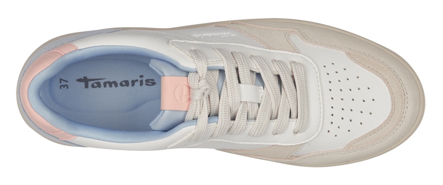 Tamaris Plateausneaker, Freizeitschuh, Halbschuh, Schnürschuh mit Kontrastbesätzen