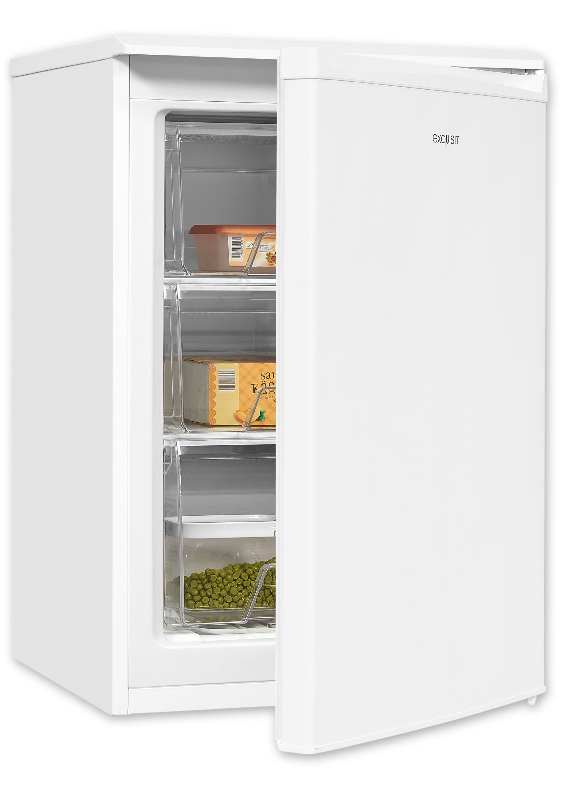 exquisit Gefrierschrank »GS80-030E weiss«, 84,5 cm hoch, 55,3 cm breit, Türanschlag wechselbar