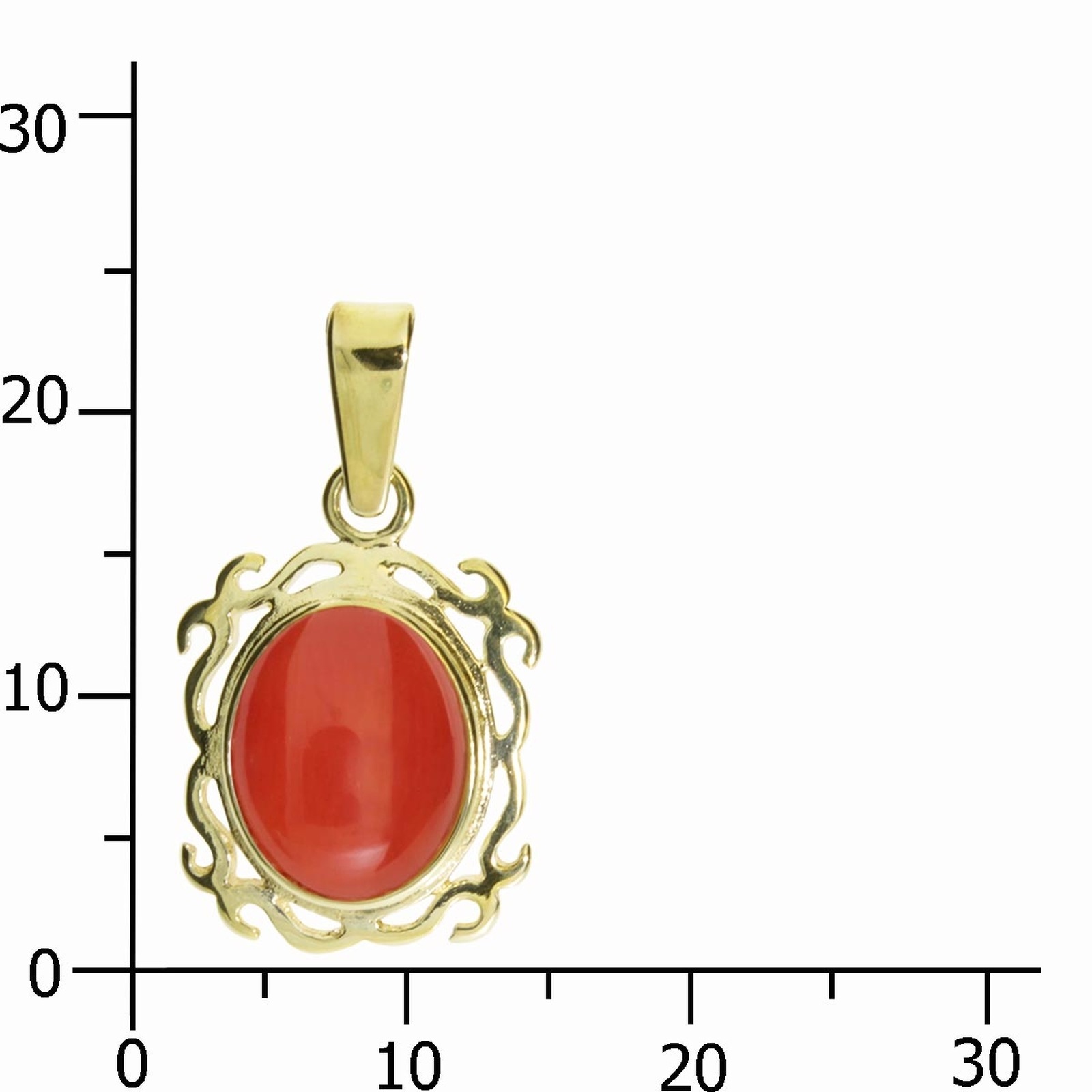 OSTSEE-SCHMUCK Kettenanhänger »- Konstanze - Gold 333/000 - Koralle«