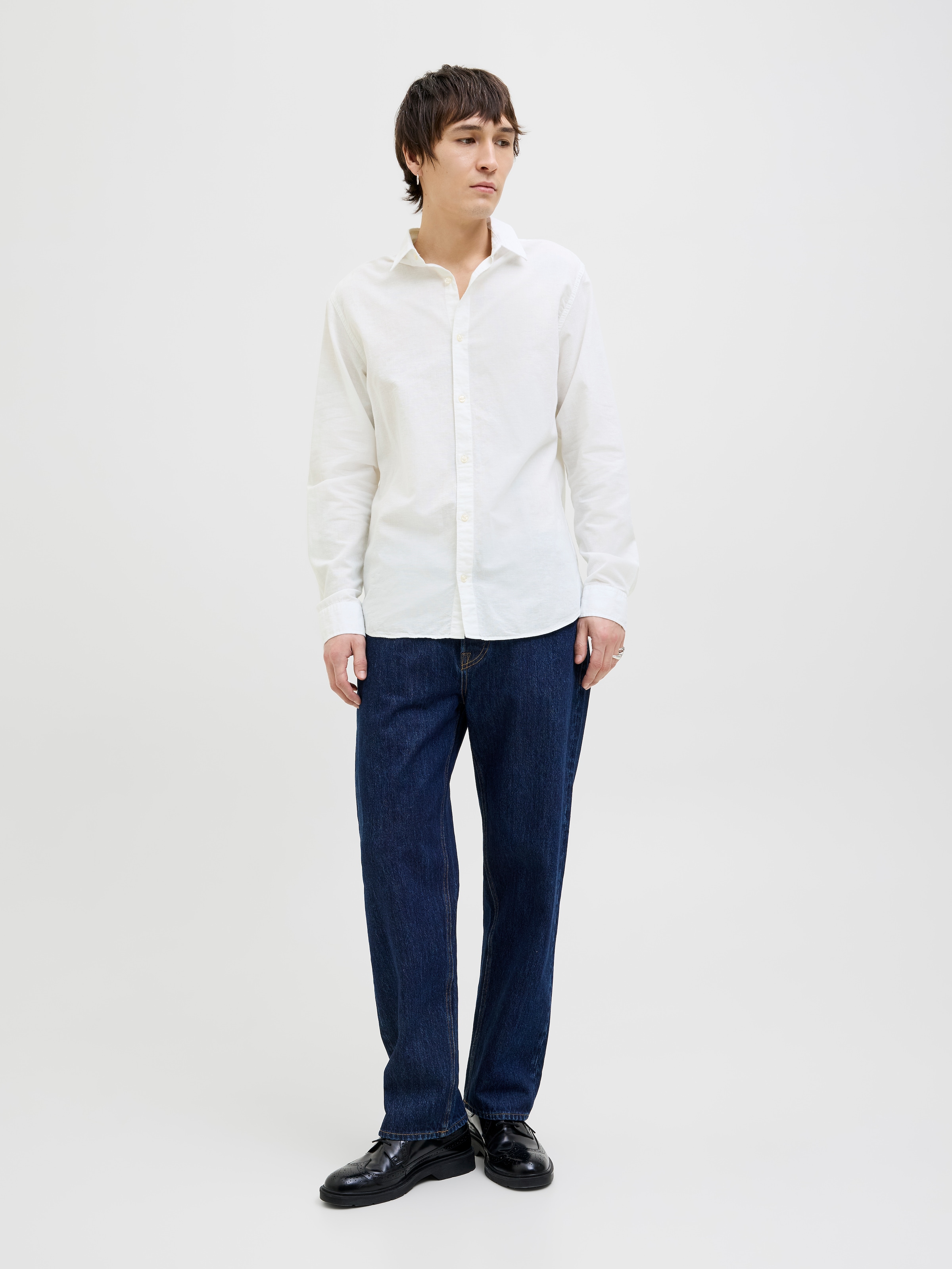 Jack & Jones Langarmhemd »JJEBREEZE SHIRT LS SN«, mit Hemdkragen