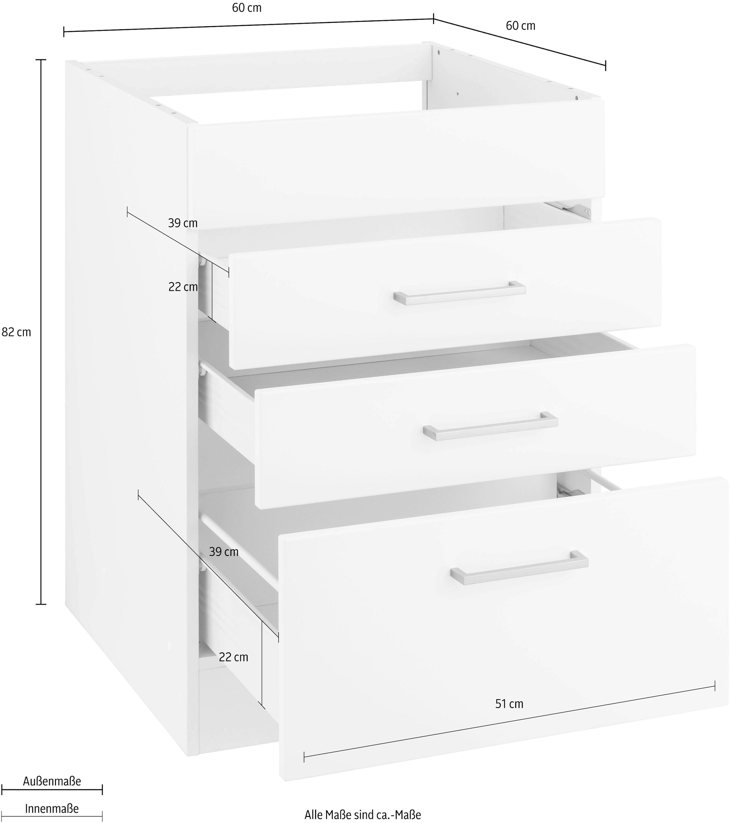 KOCHSTATION Kochfeldumbauschrank »KS-Visby«