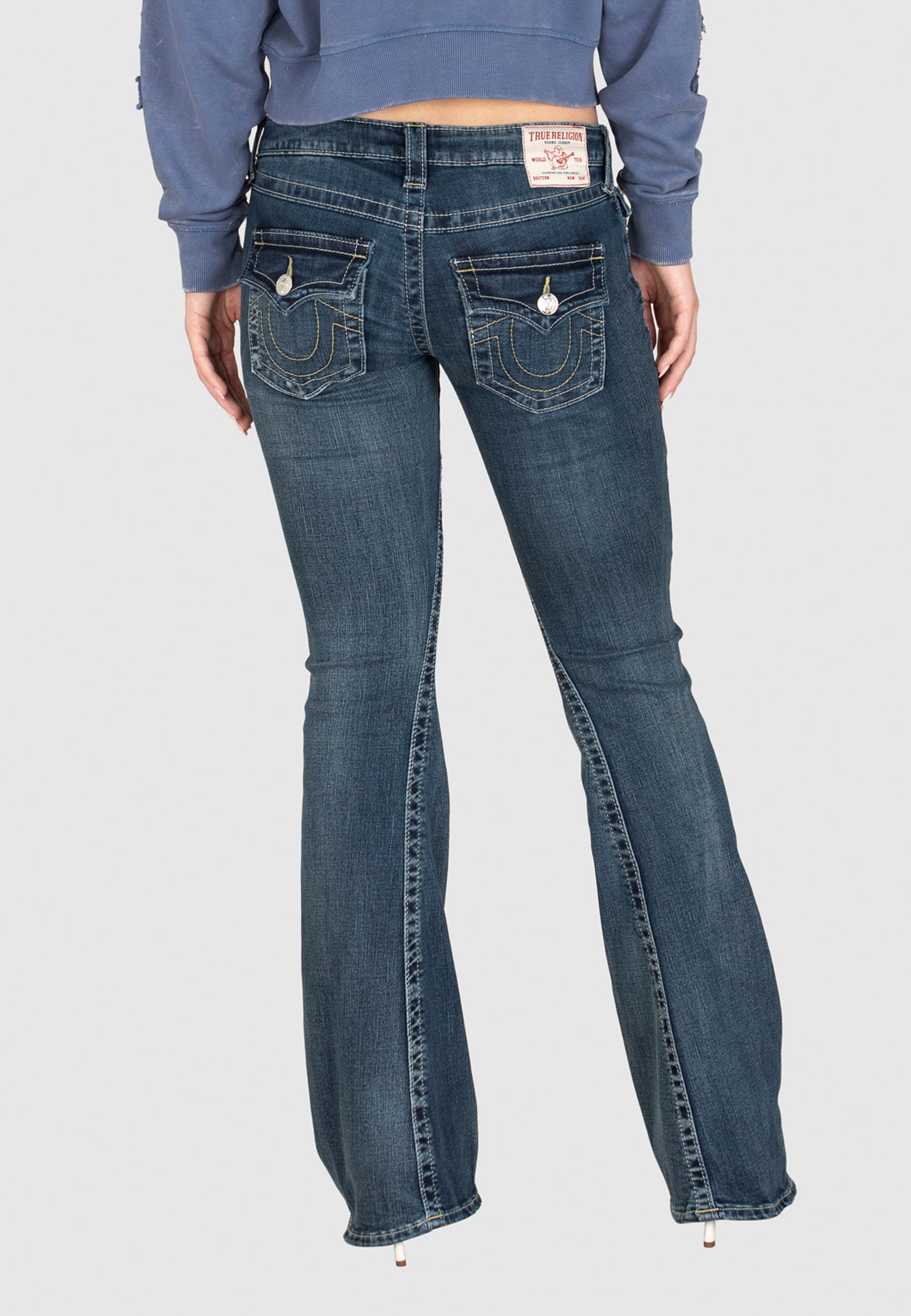 True Religion Bootcut-Jeans »JOEY LR FLARE FLAP« Baumwollmischung, Flared fit