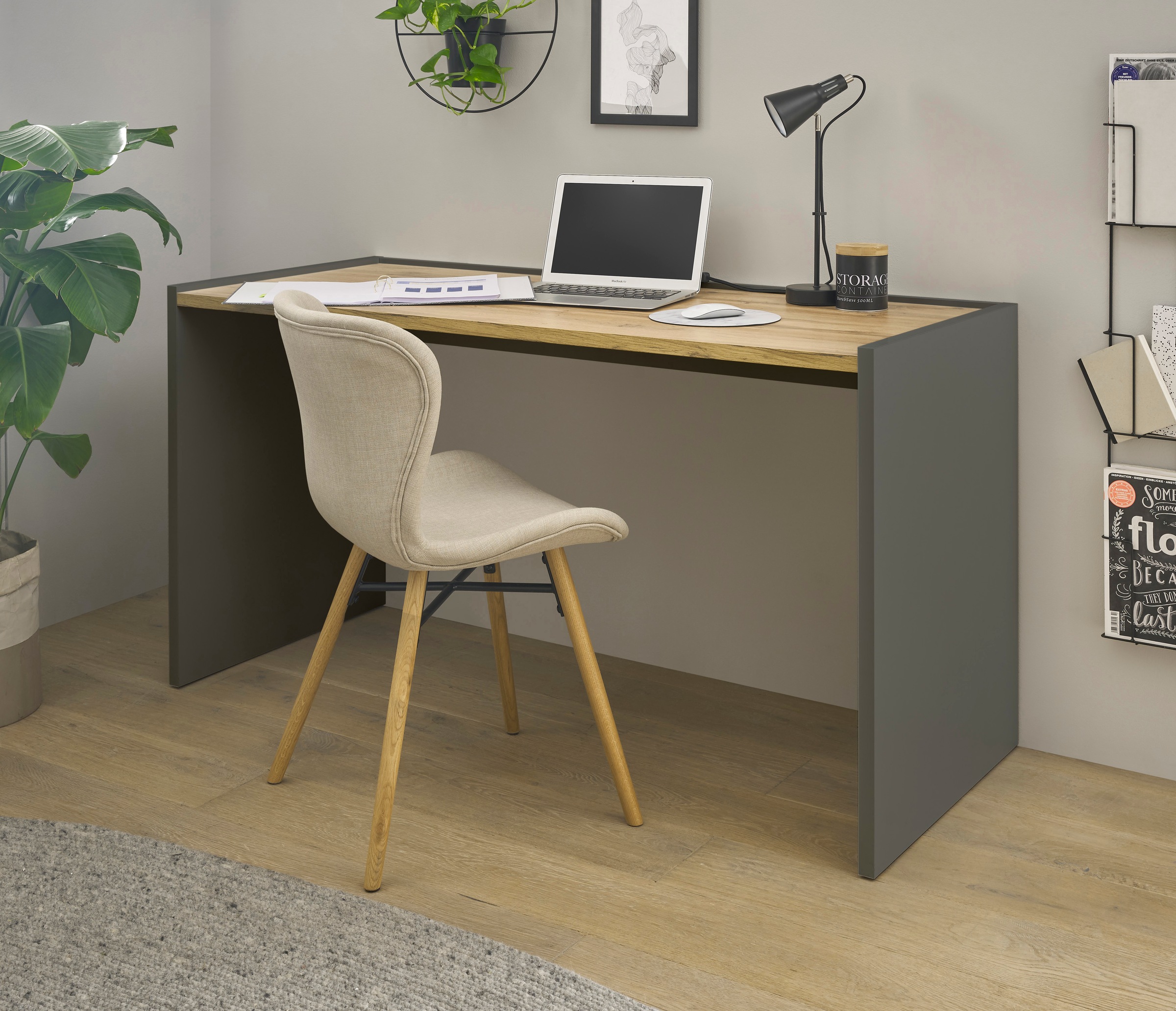 INOSIGN Schreibtisch »CiTY/GiRON«, zeitlos moderner Computertisch, wohnliches Home Office, Breite 143 cm