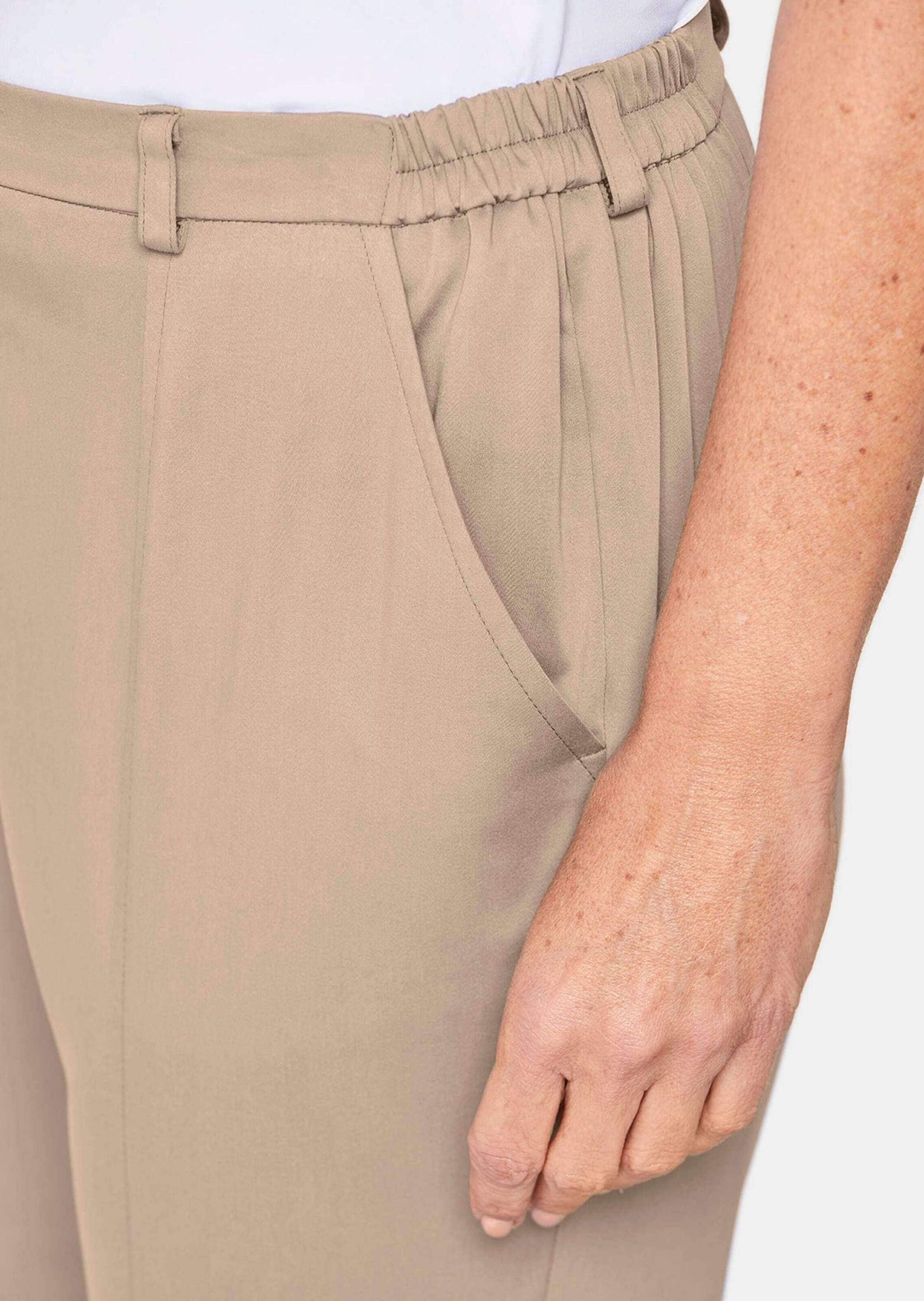 GOLDNER Stoffhose »Satinhose Carla Sportive Hose Carla aus trageangenehmen Satin«