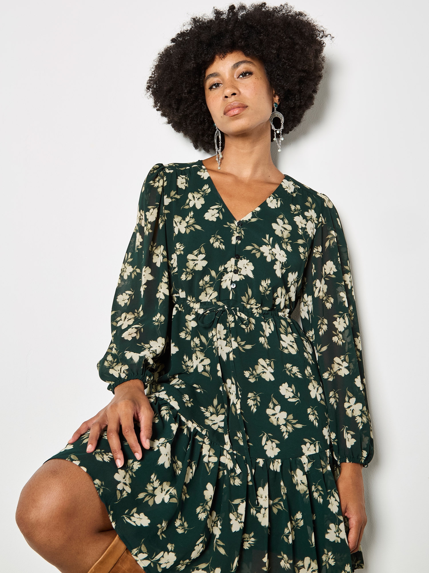 Apricot Minikleid »Minikleid« mit Blumenprint