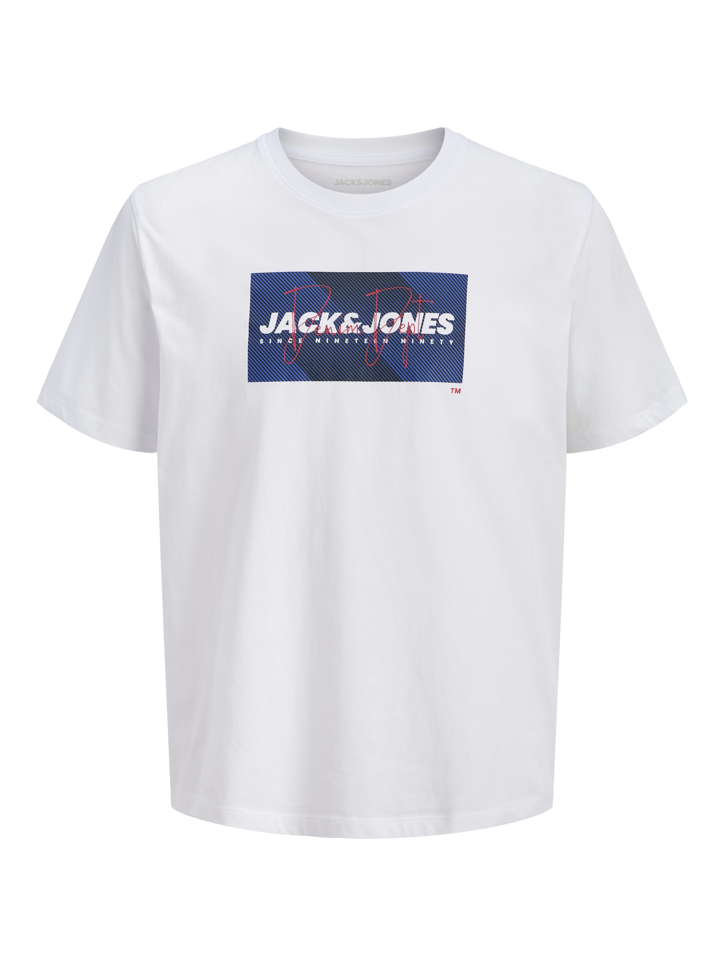 Jack & Jones Rundhalsshirt »JJCOLE PRINT TEE SS CREW NECK«
