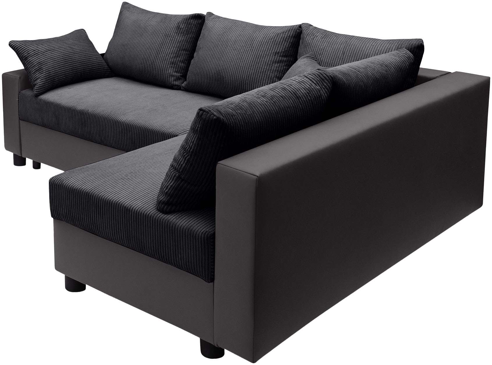 COLLECTION AB Ecksofa »Parma L-Form«, mit Schlaffunktion und Bettkasten, inklusive Kissen, Bonellfederkern