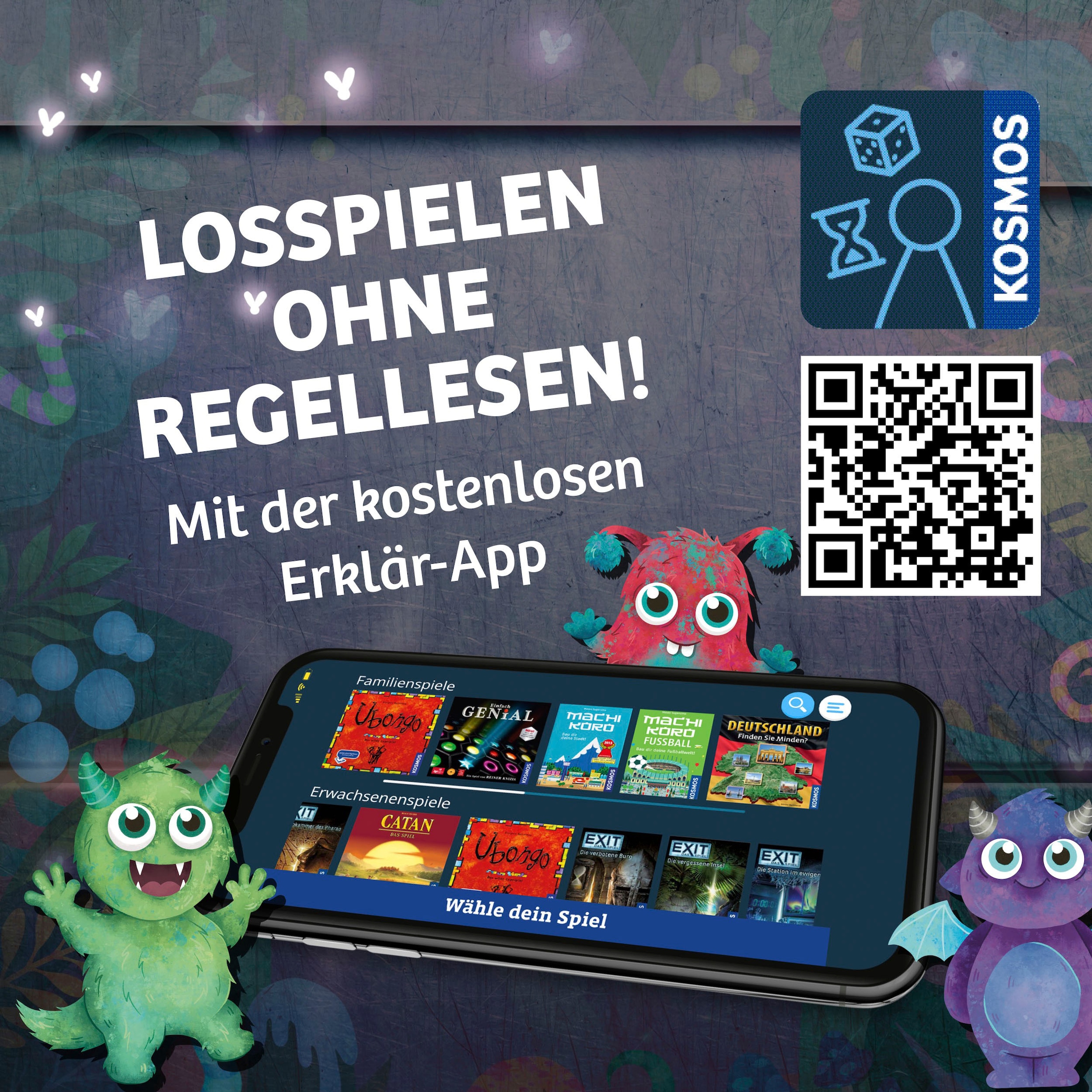 Kosmos Spiel »EXIT, Das Spiel Kids Monstermäßiger Rätselspaß«, Made in Germany