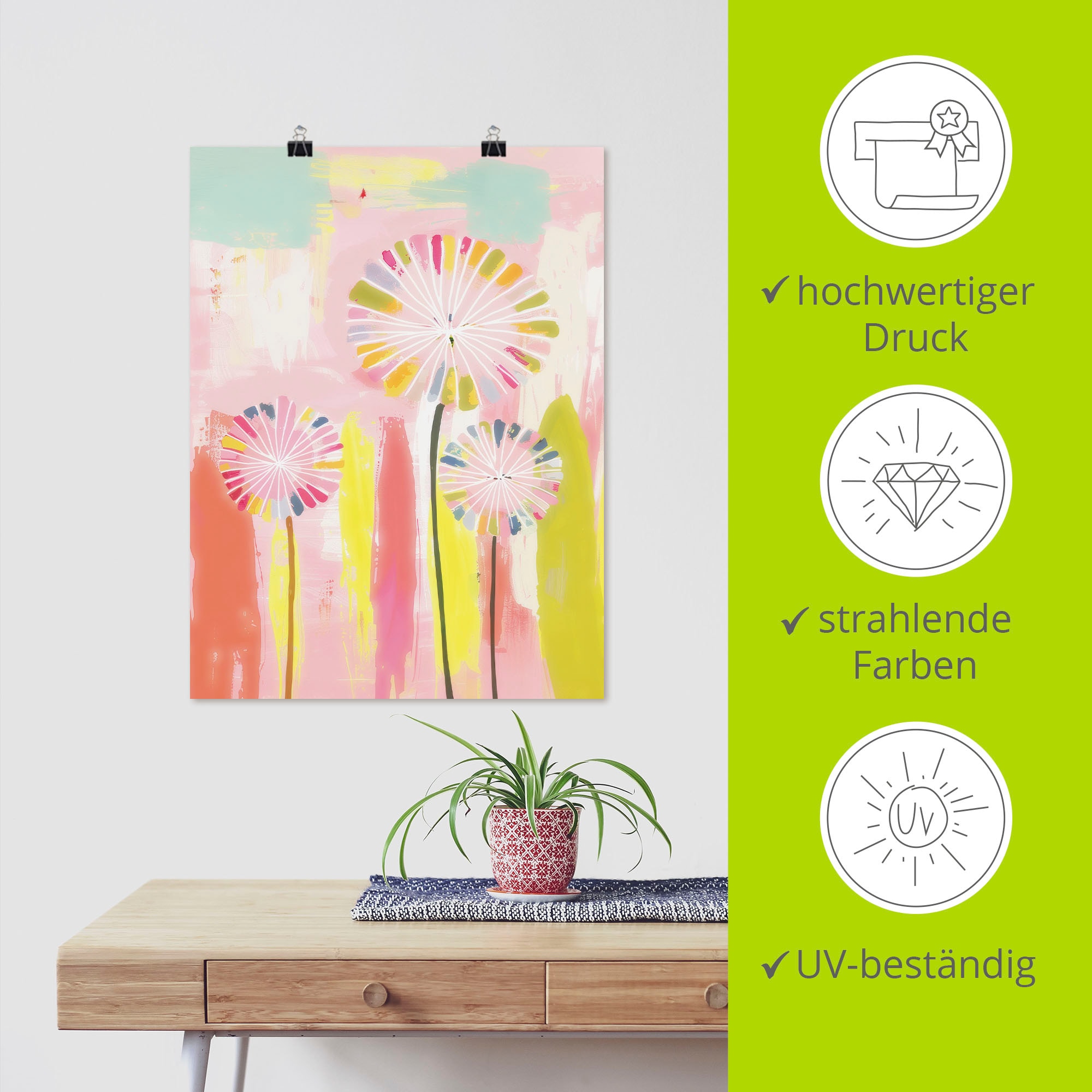 Artland Wandbild »Träume in Pastel« 1 Stk. tlg. als Alubild, Leinwandbild, Poster, Wandaufkleber in verschied. Größen