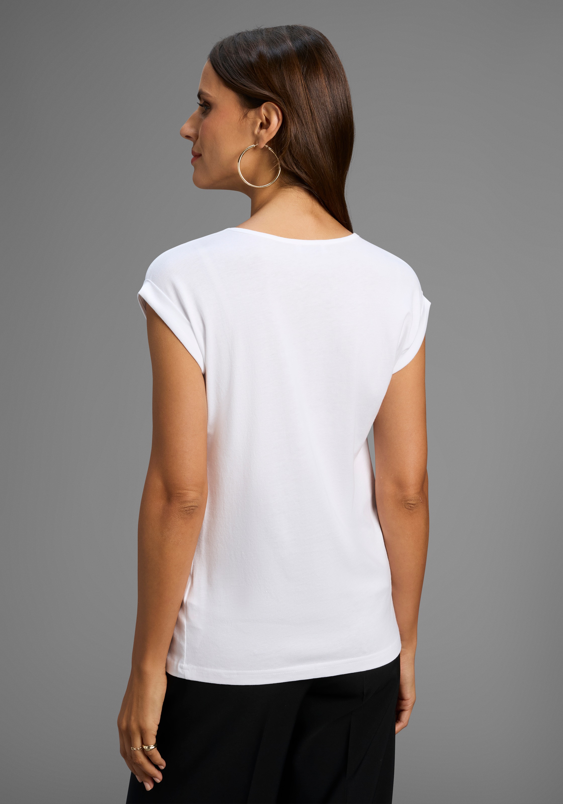 Flashlights T-Shirt, (Packung, 2 tlg., 2er-Pack), Kurzarm, figurbetont, unifarben, Rundhals, für jeden Anlass