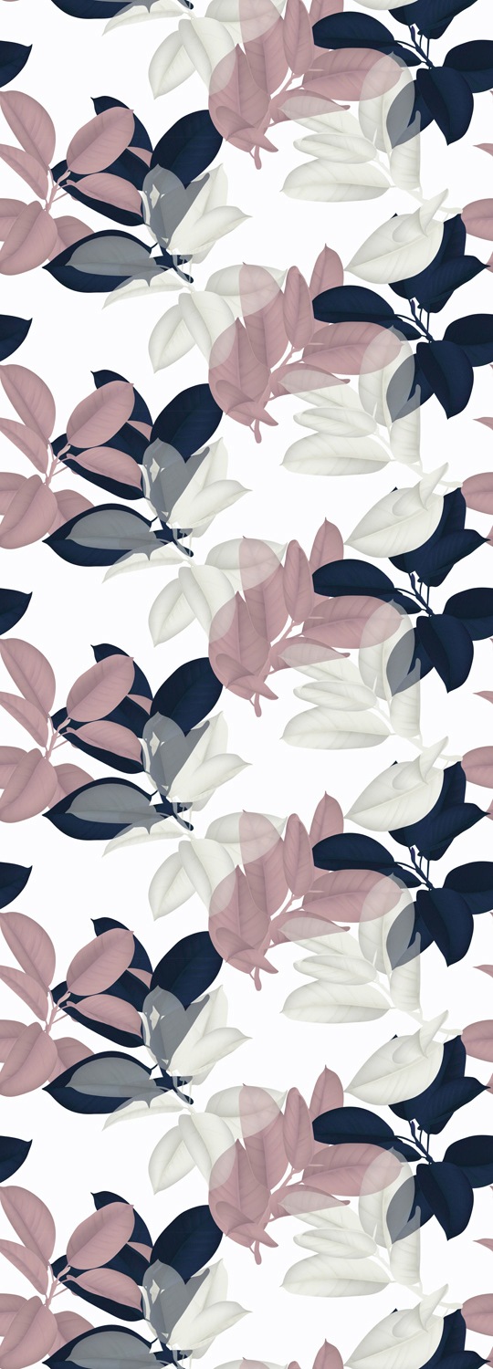 queence Vinyltapete »Nelly«, bedruckt-Motiv-botanisch-floral-gemustert-natürlich, 90x250cm, selbstklebend, kinderleichte Anbringung, Sticker
