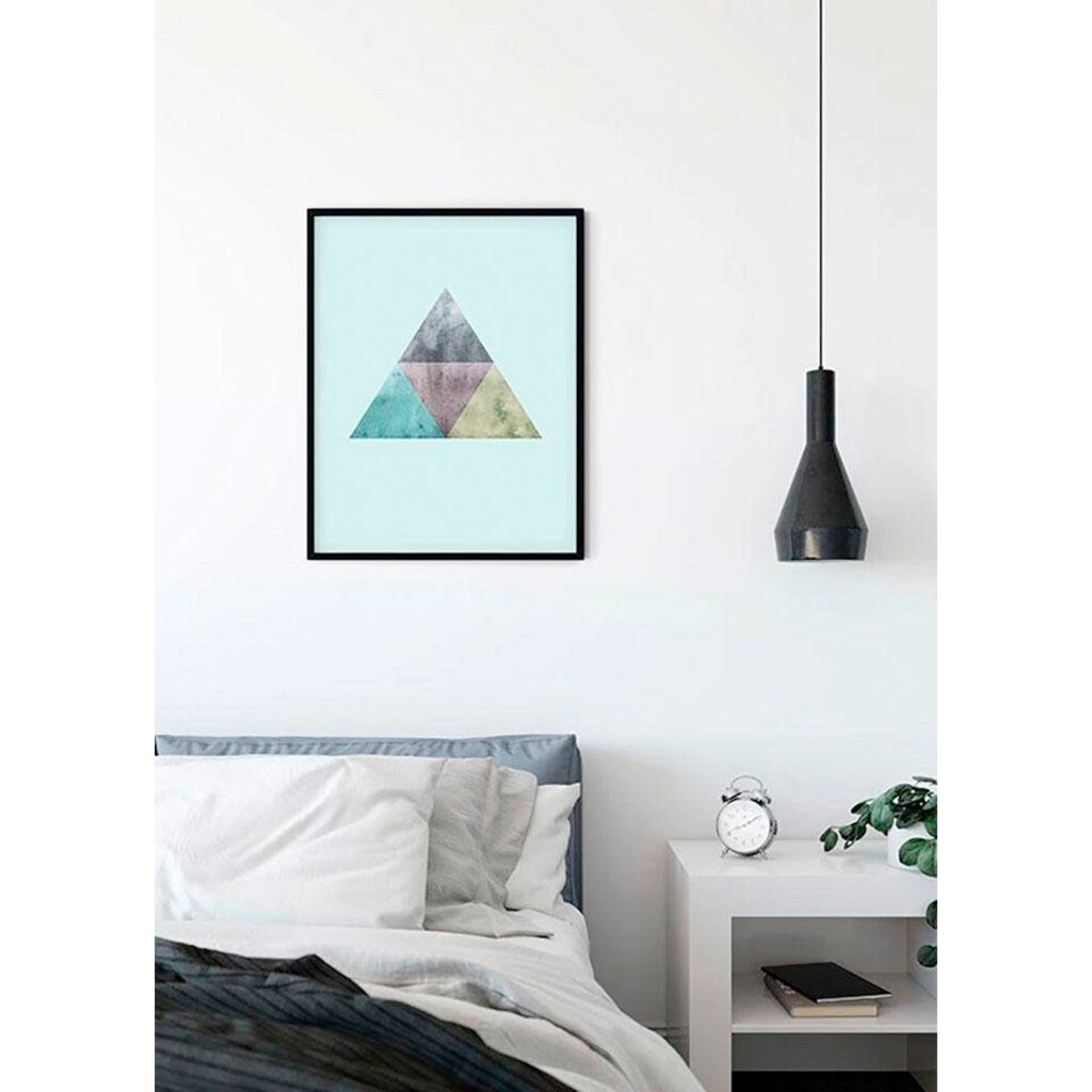 Komar Poster »Triangles Top Blue«, Formen-Kunst, (1 St.)